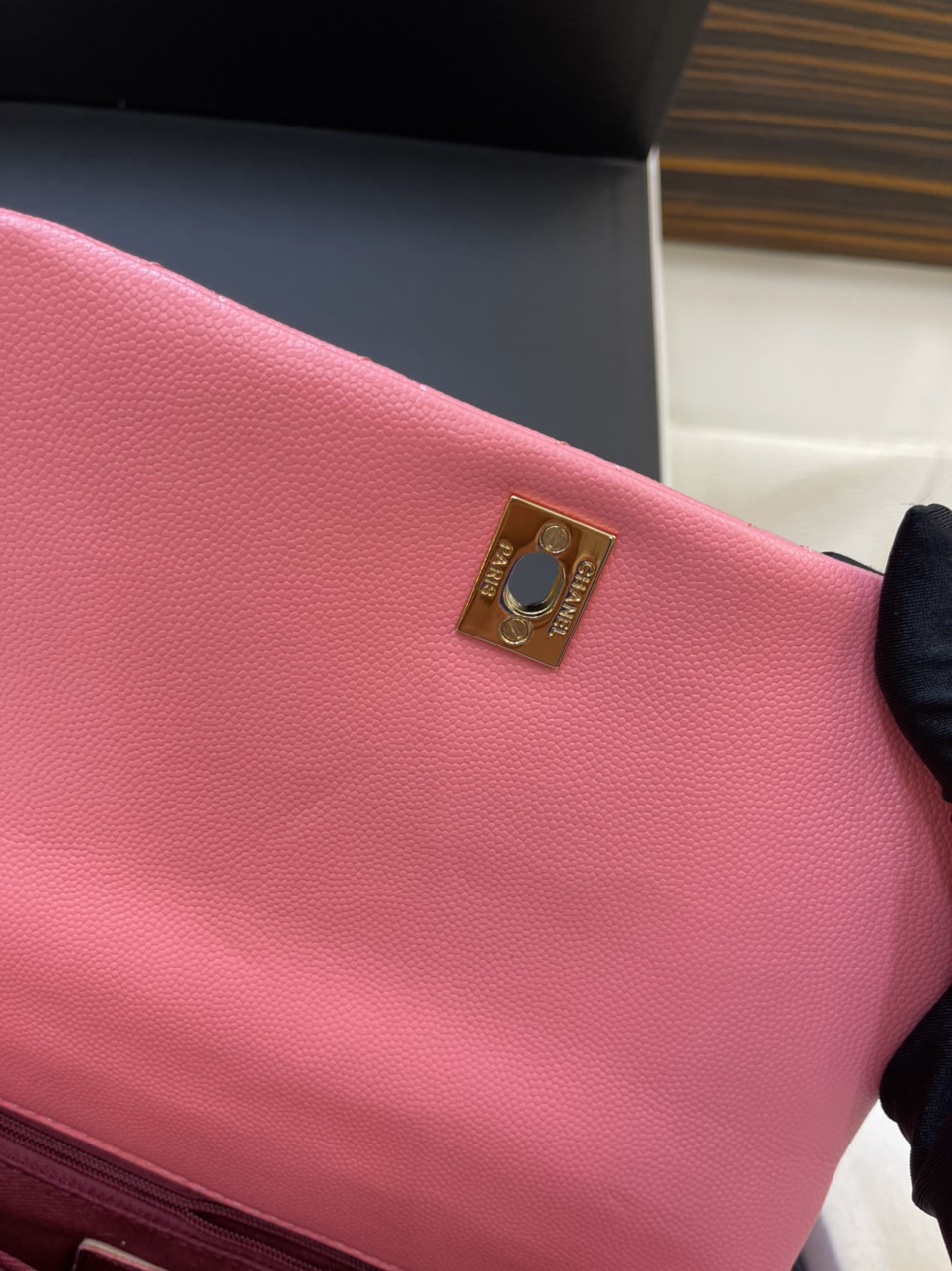 Túi Xách Chanel Super Caviar Quilted Extra Mini Coco Handle Flap Pink