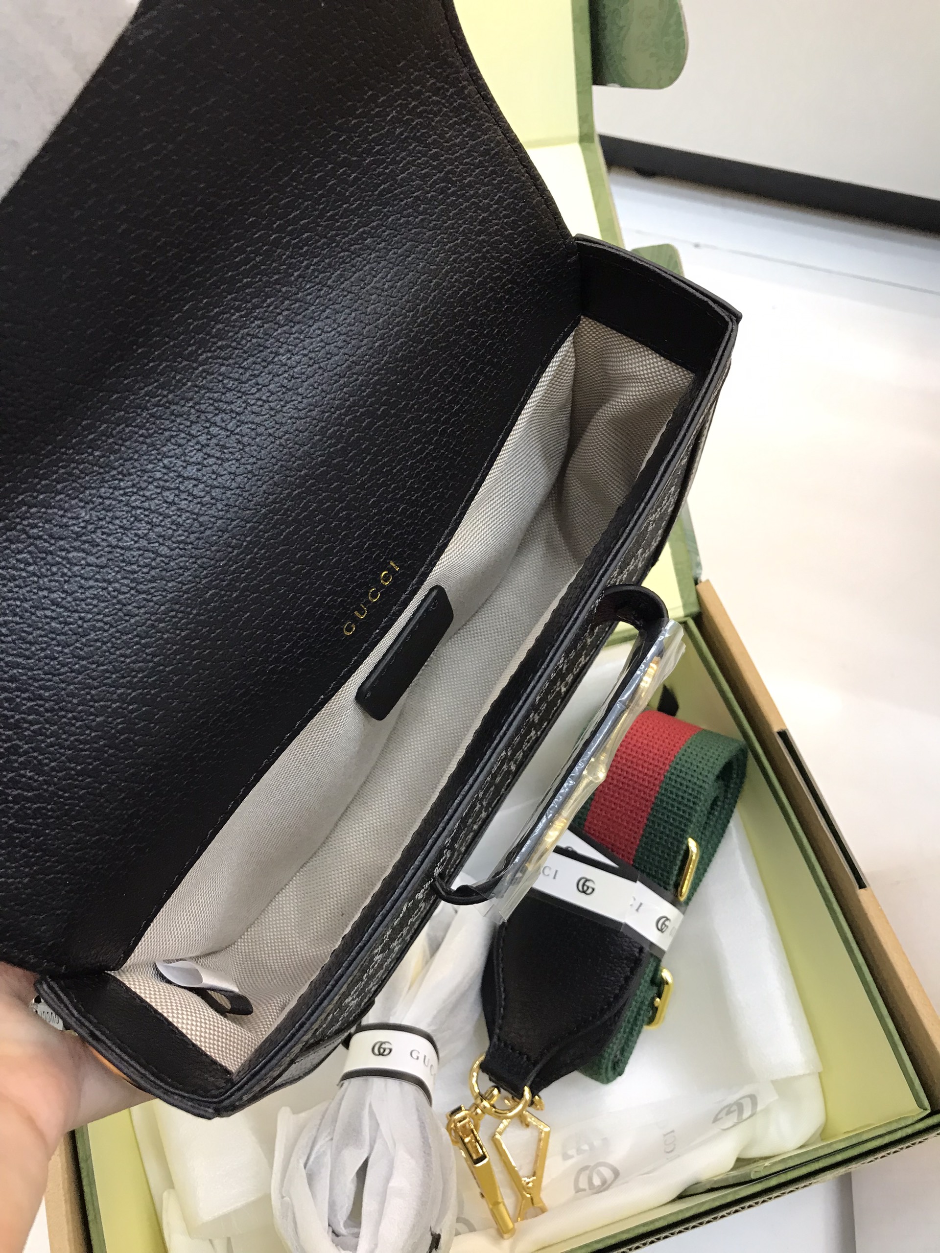 Túi Xách Gucci Super Horsebit 1955 Small Bag Màu Đen
