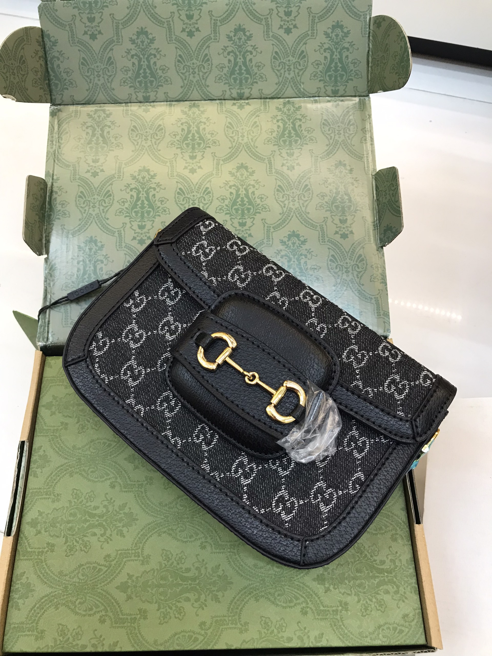 Túi Xách Gucci Super Horsebit 1955 Small Bag Màu Đen
