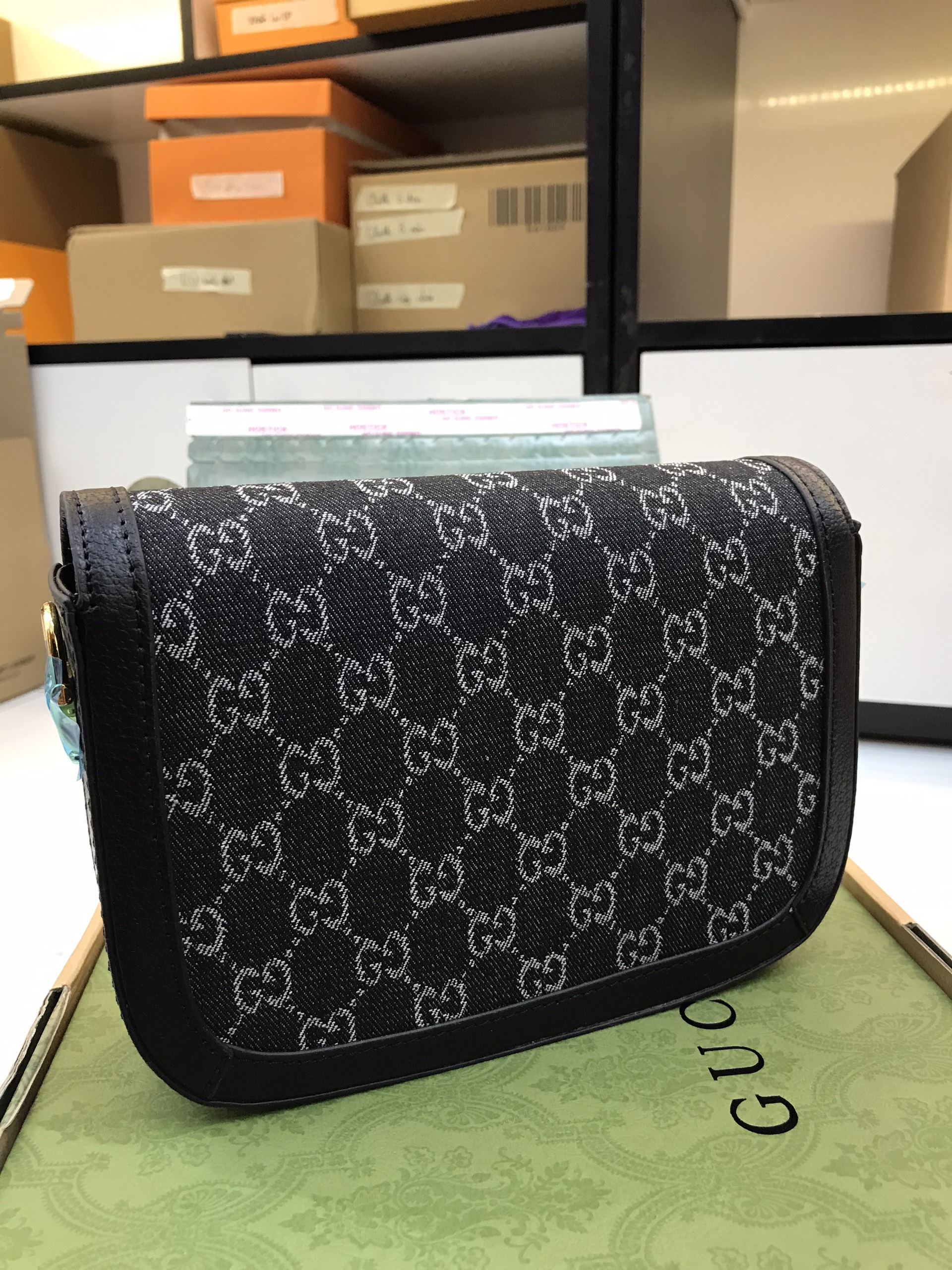 Túi Xách Gucci Super Horsebit 1955 Small Bag Màu Đen