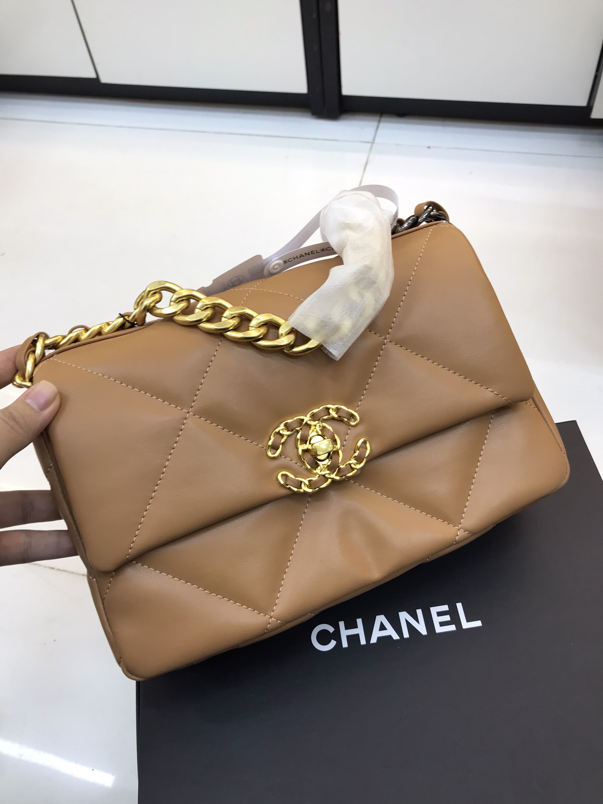 Túi Xách Chanel 19 Super Small Flap Bag In Brown Size 26cm