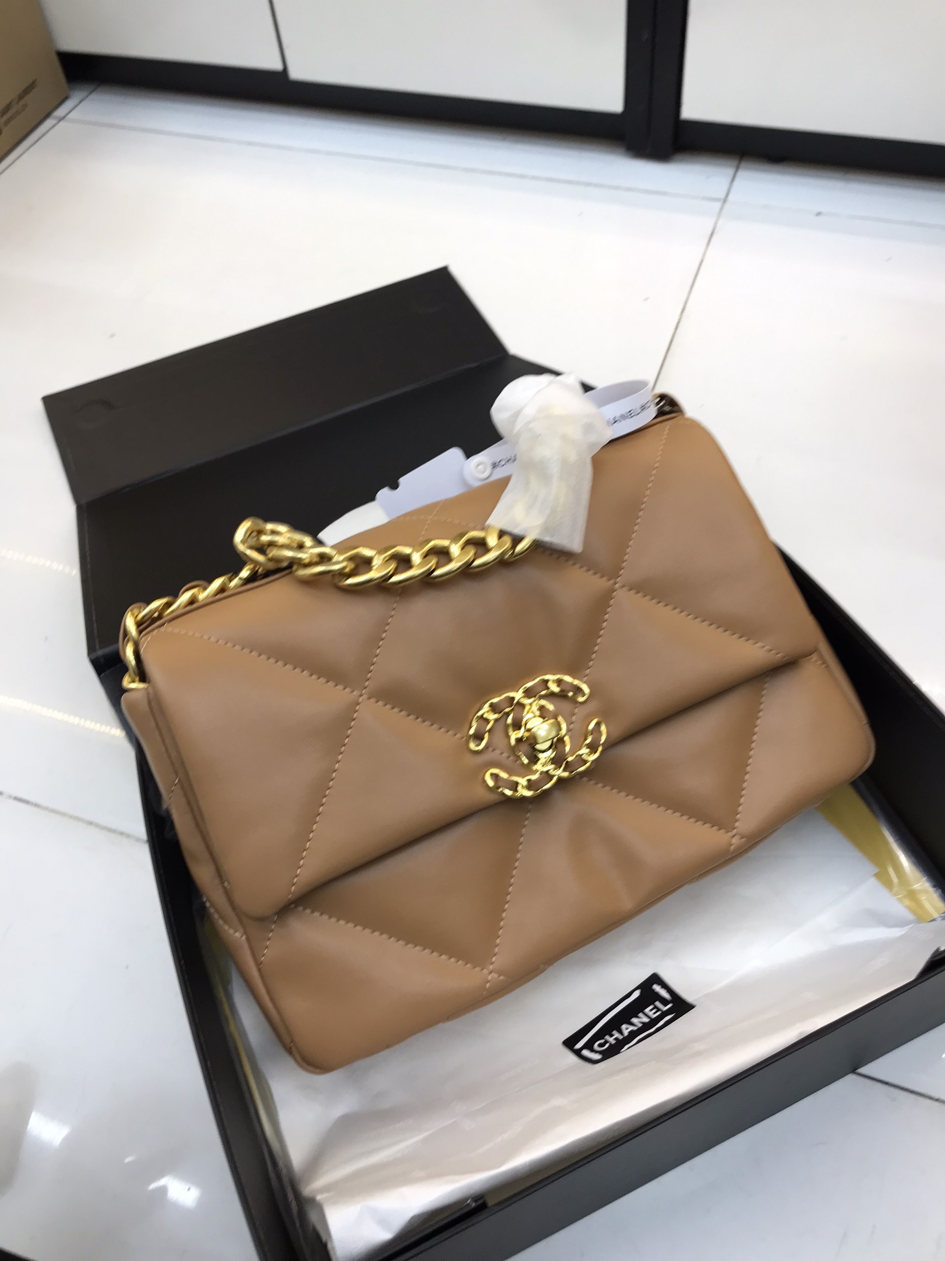 Túi Xách Chanel 19 Super Small Flap Bag In Brown Size 26cm