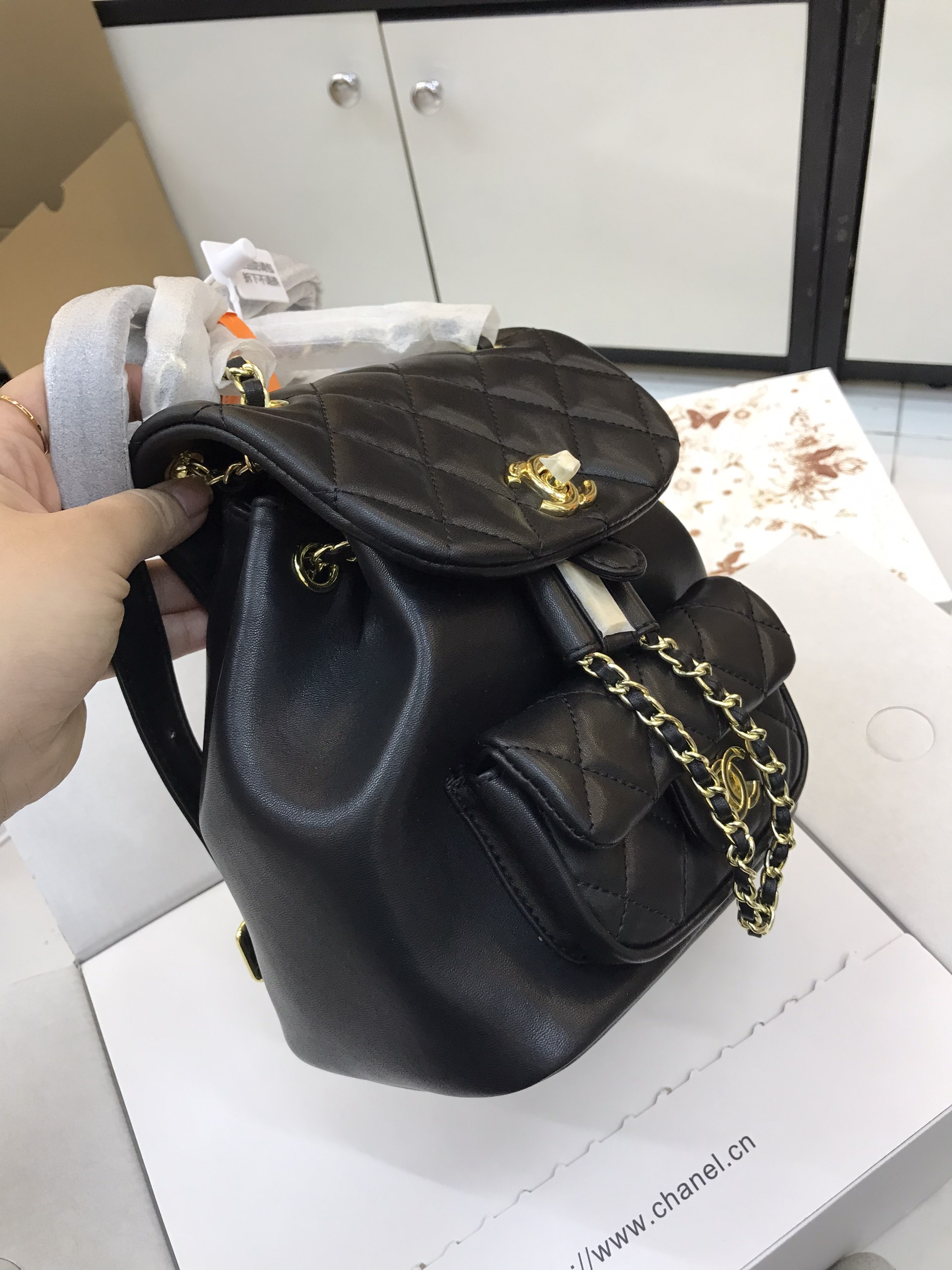 Balo Chanel Duma Super Black Size 18cm - SGB021