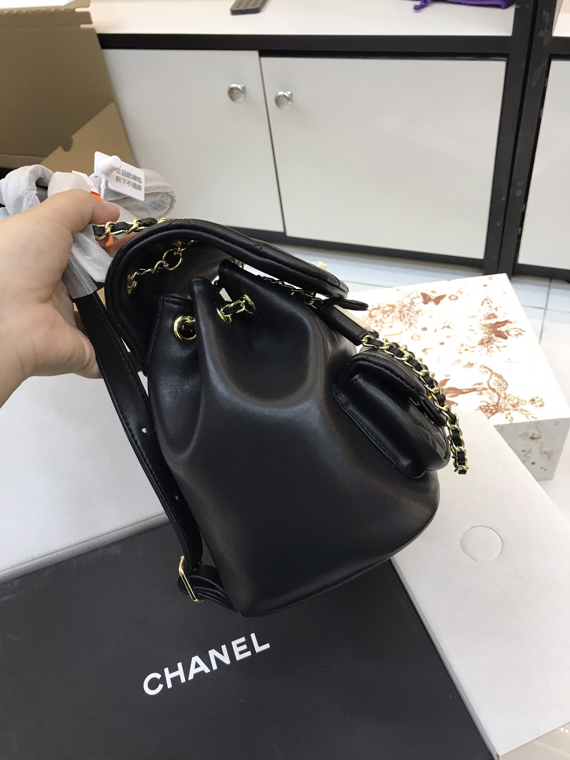 Balo Chanel Duma Super Black Size 18cm - SGB021