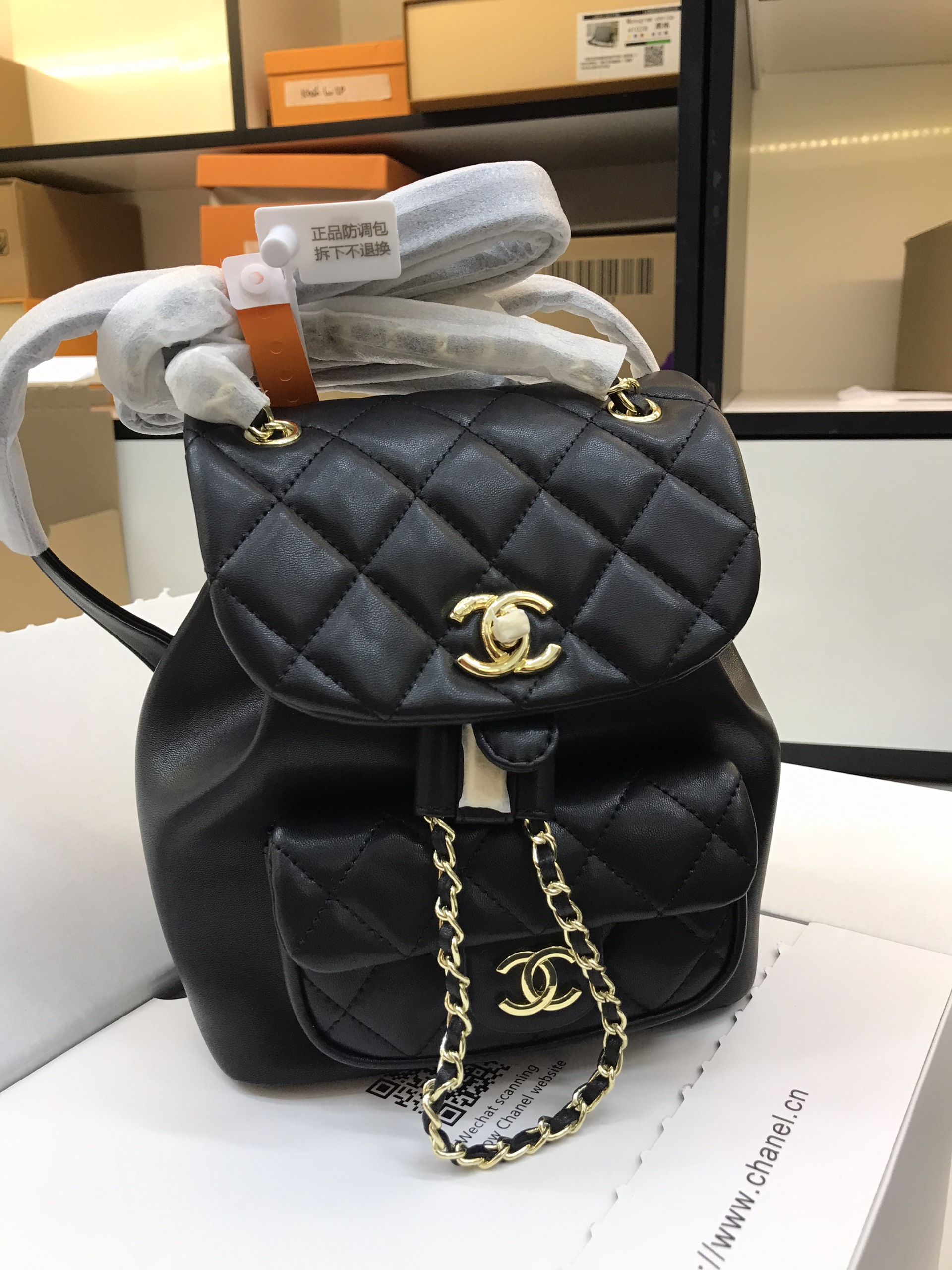 Balo Chanel Duma Super Black Size 18cm - SGB021