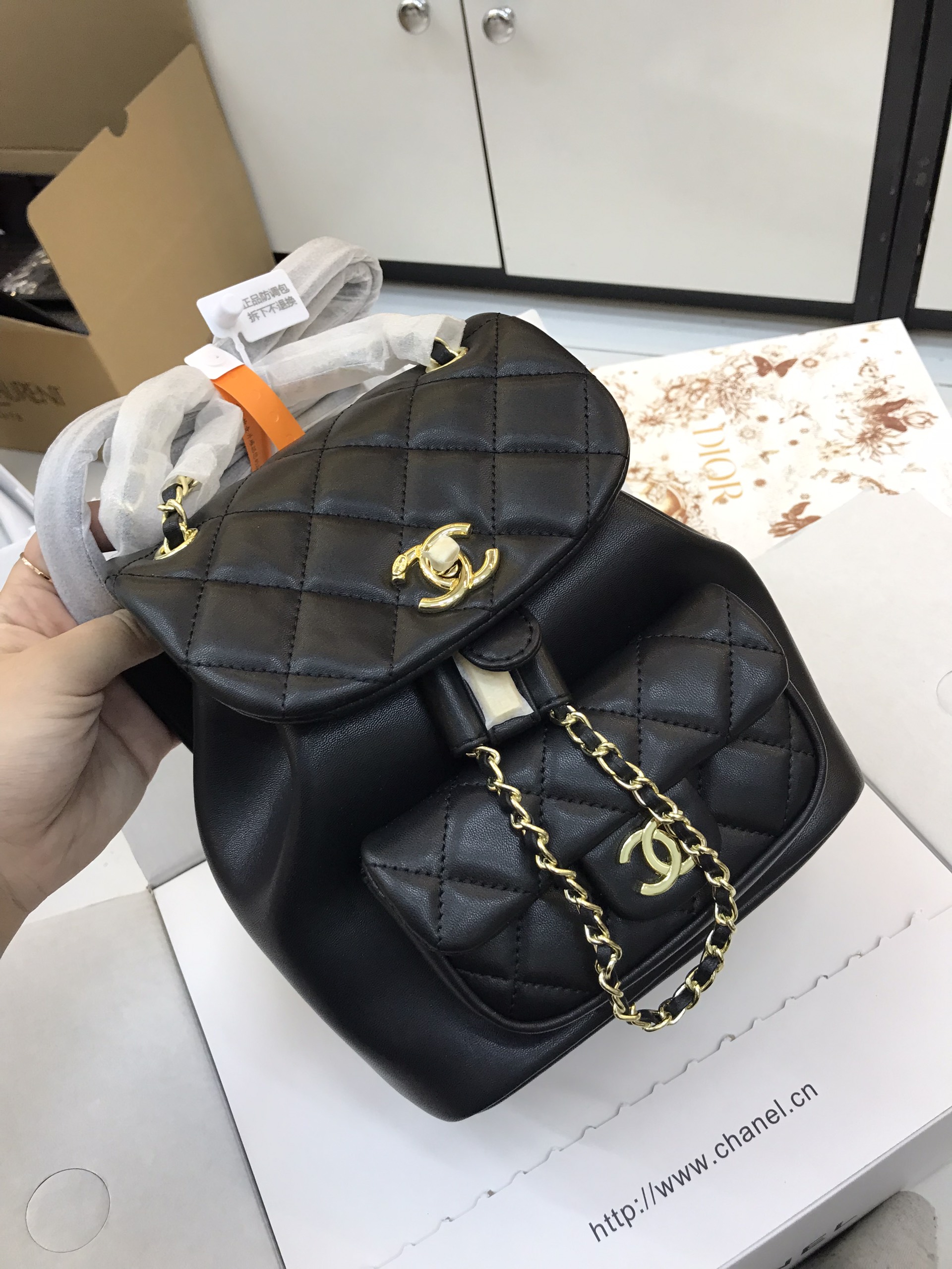 Balo Chanel Duma Super Black Size 18cm - SGB021