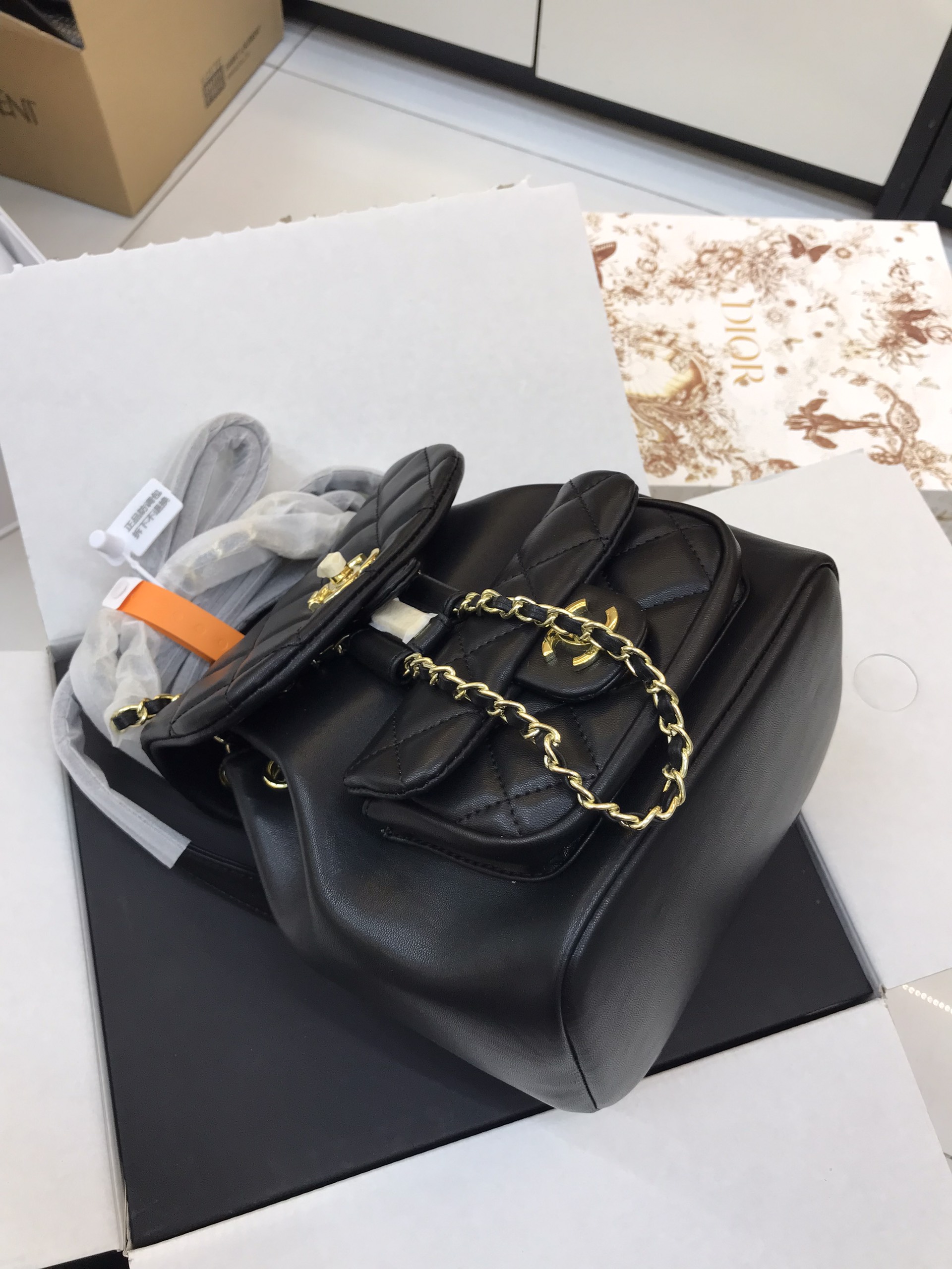Balo Chanel Duma Super Black Size 18cm - SGB021