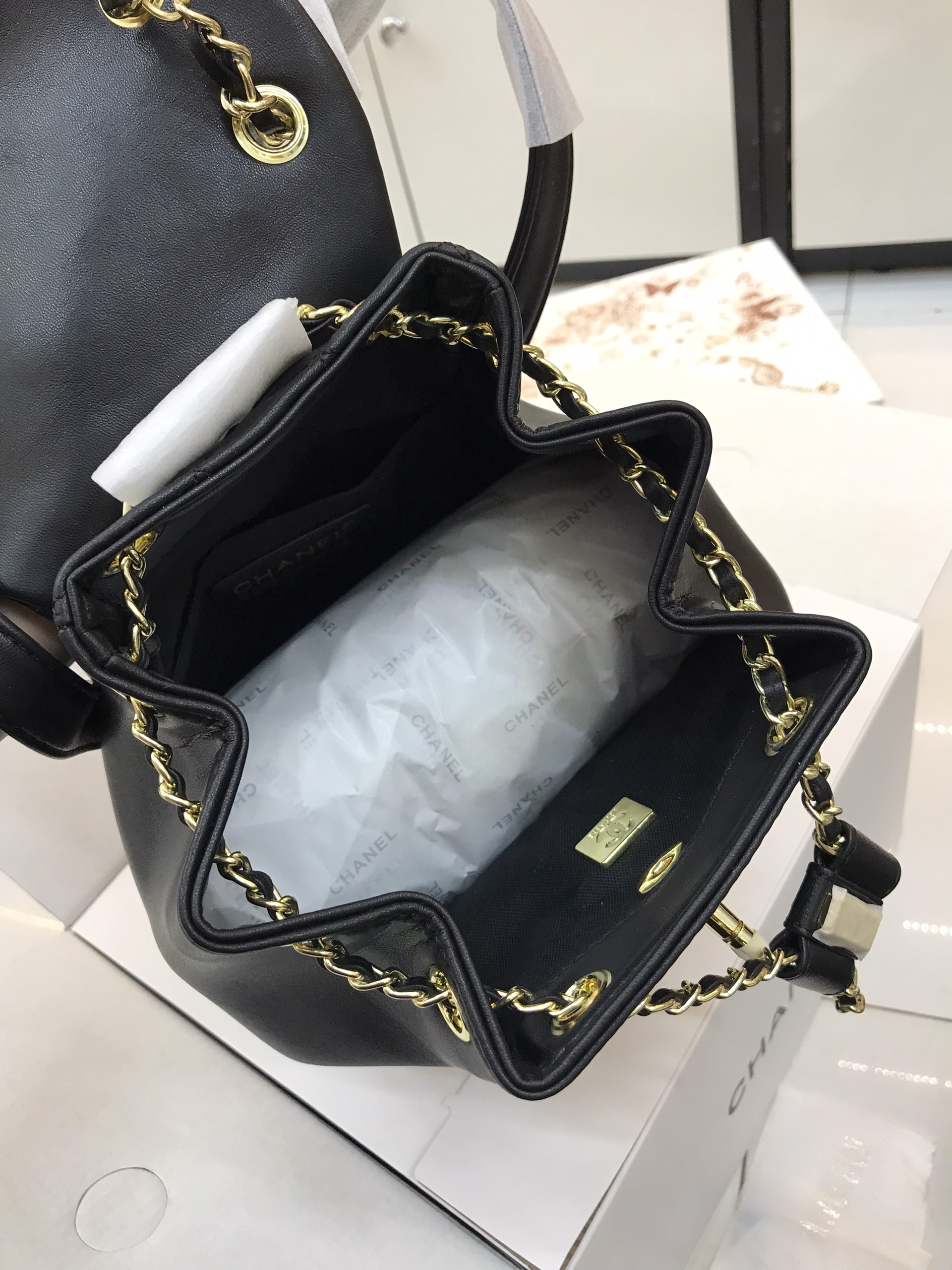 Balo Chanel Duma Super Black Size 18cm - SGB021