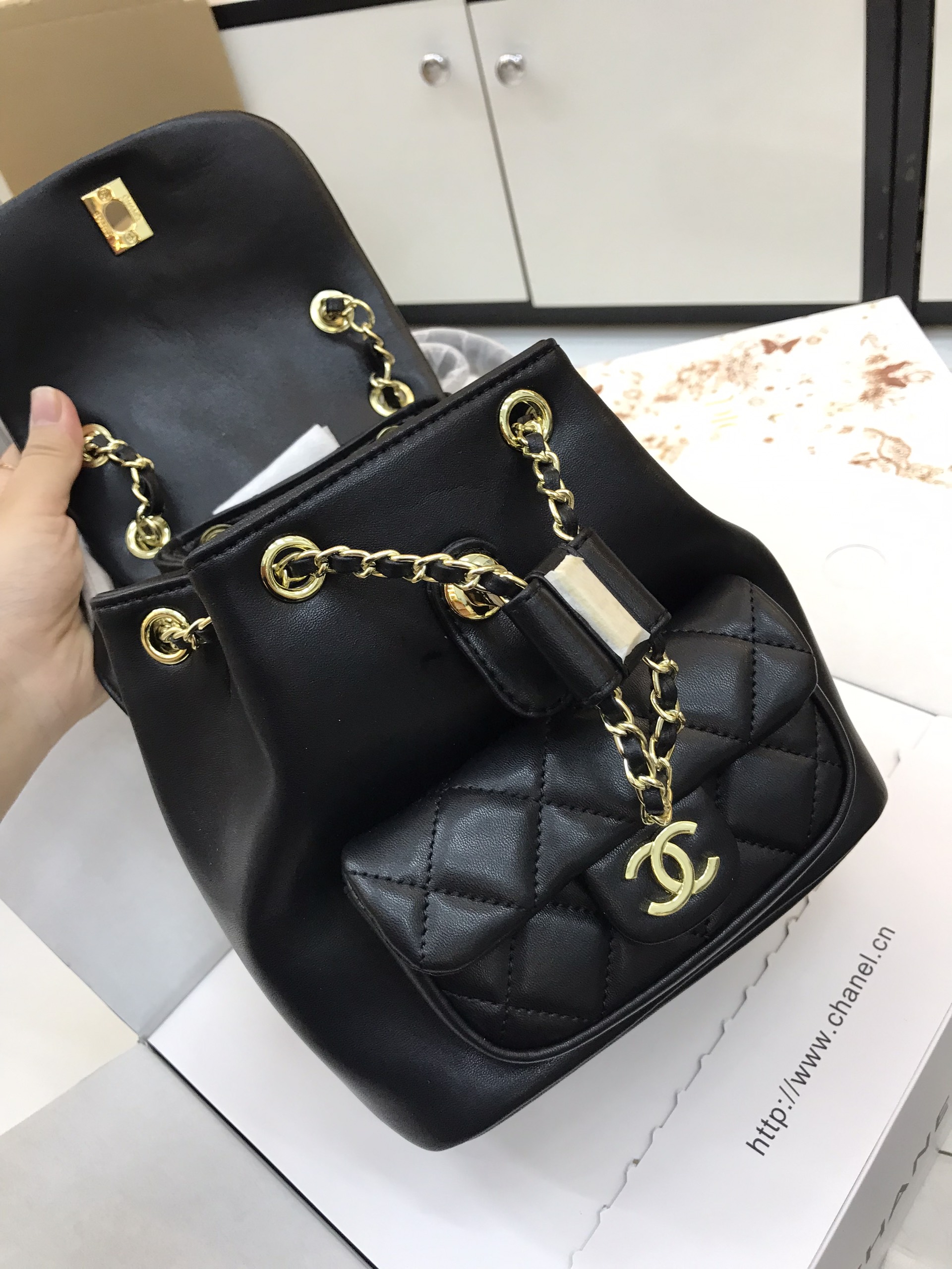 Balo Chanel Duma Super Black Size 18cm - SGB021