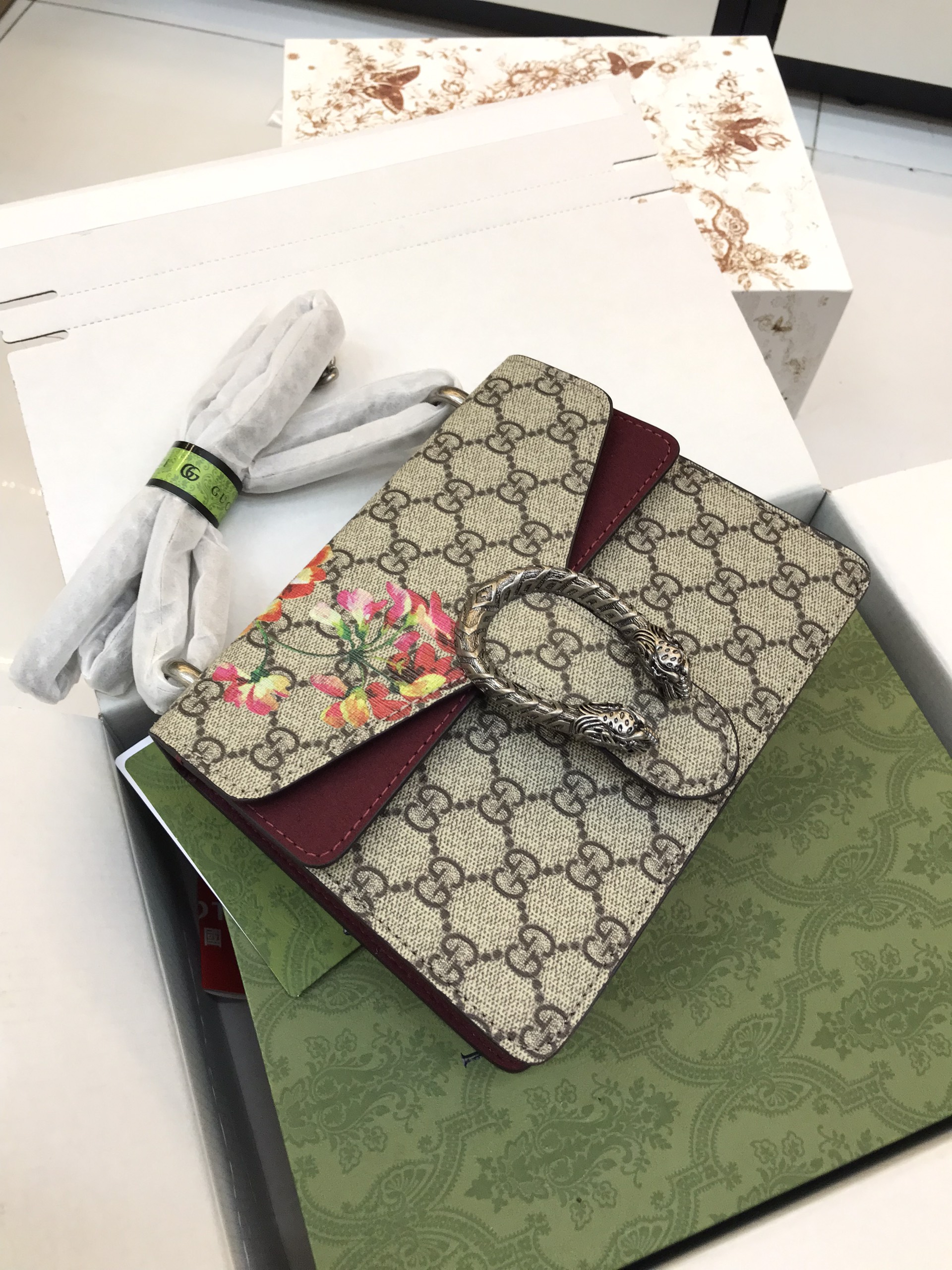 Túi Xách Gucci Super Dionysus GG Blooms mini bag Size 20cm