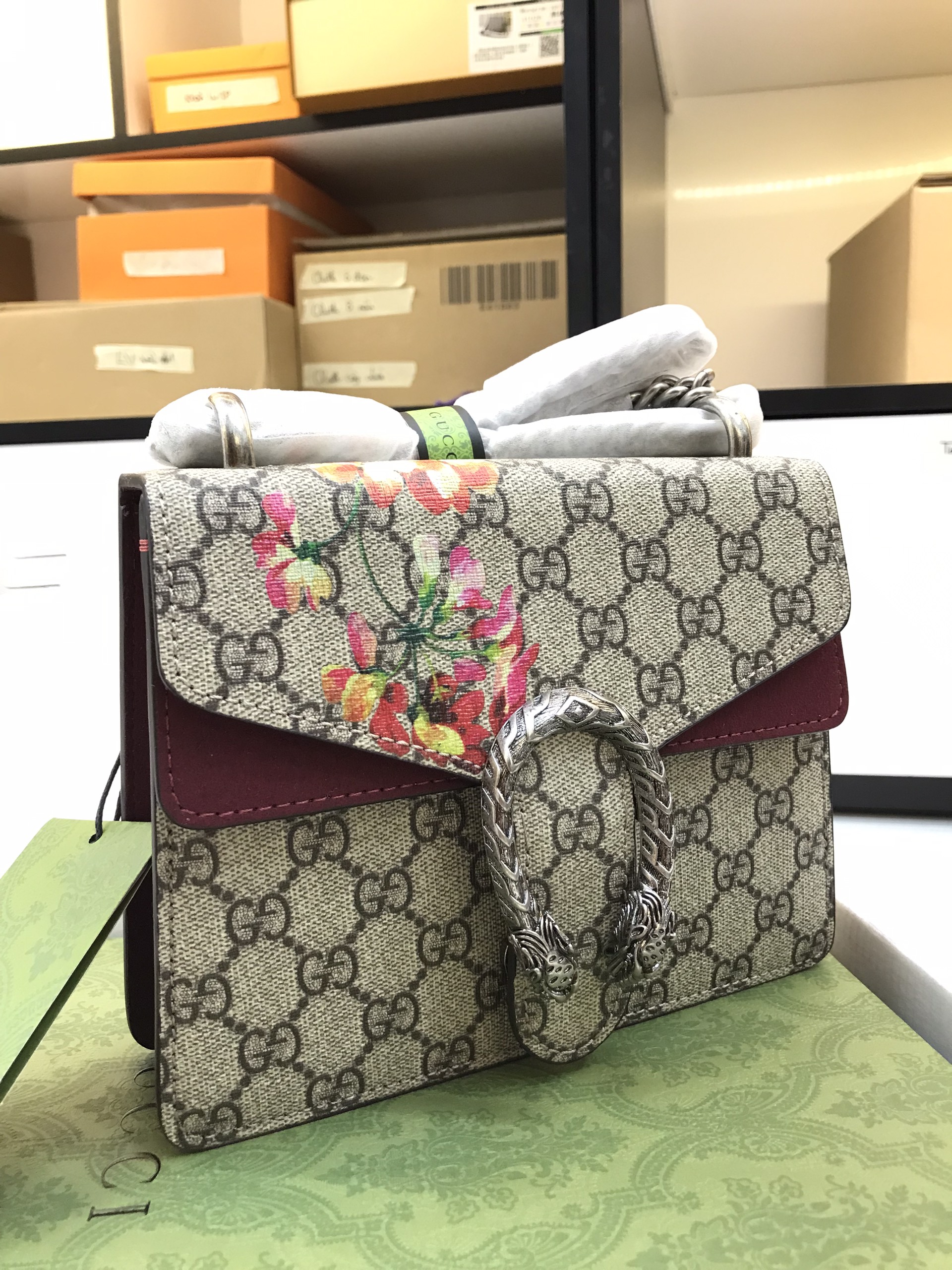 Túi Xách Gucci Super Dionysus GG Blooms mini bag Size 20cm