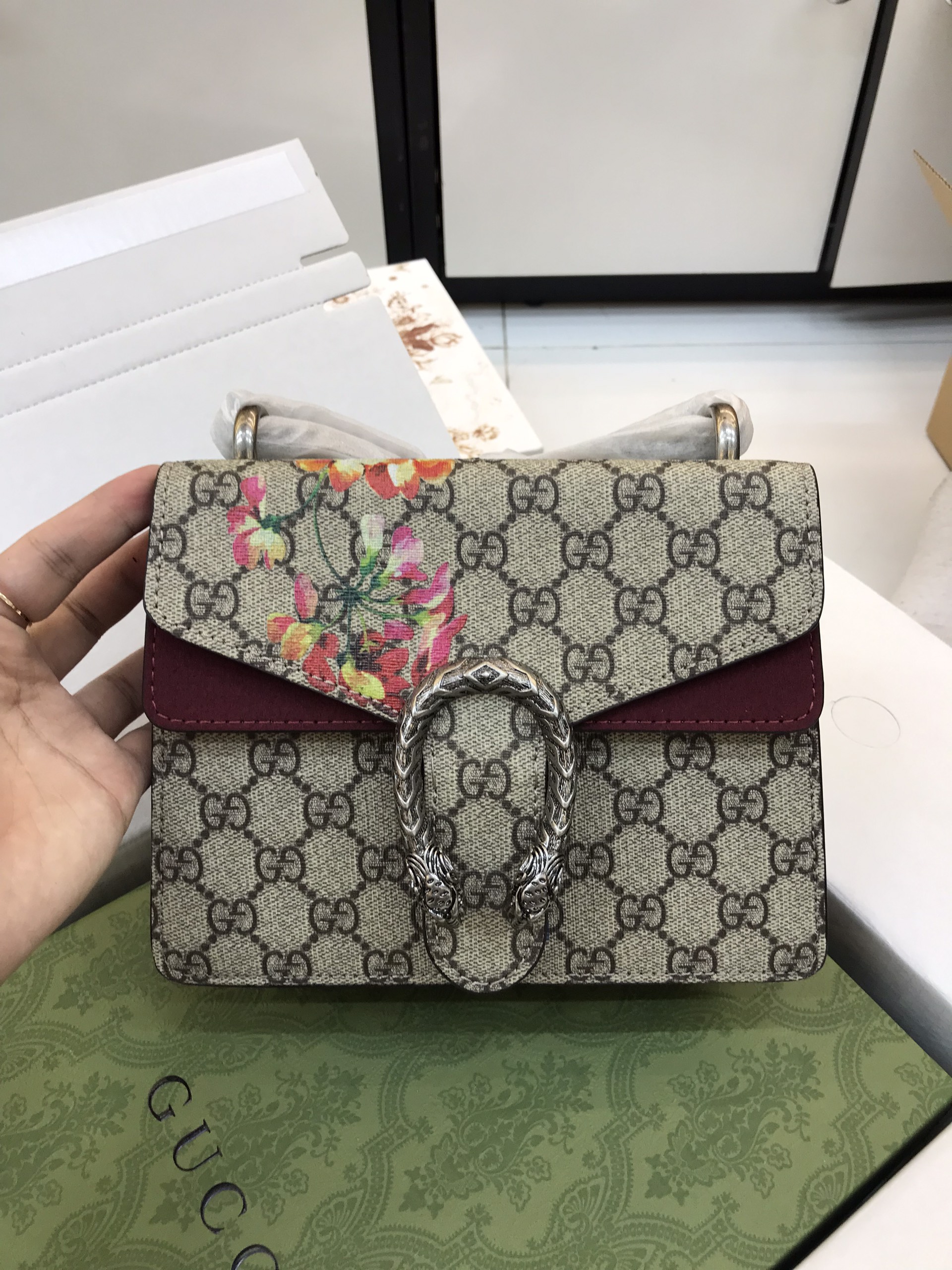Túi Xách Gucci Super Dionysus GG Blooms mini bag Size 20cm