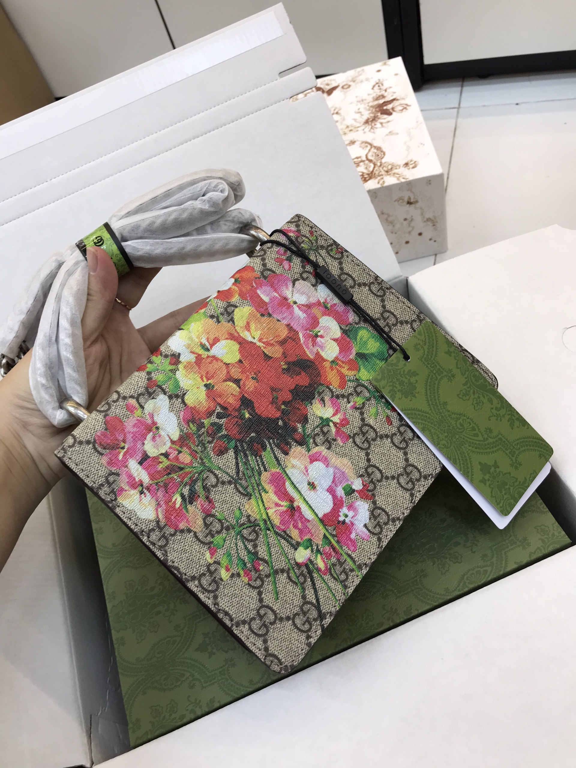 Túi Xách Gucci Super Dionysus GG Blooms mini bag Size 20cm