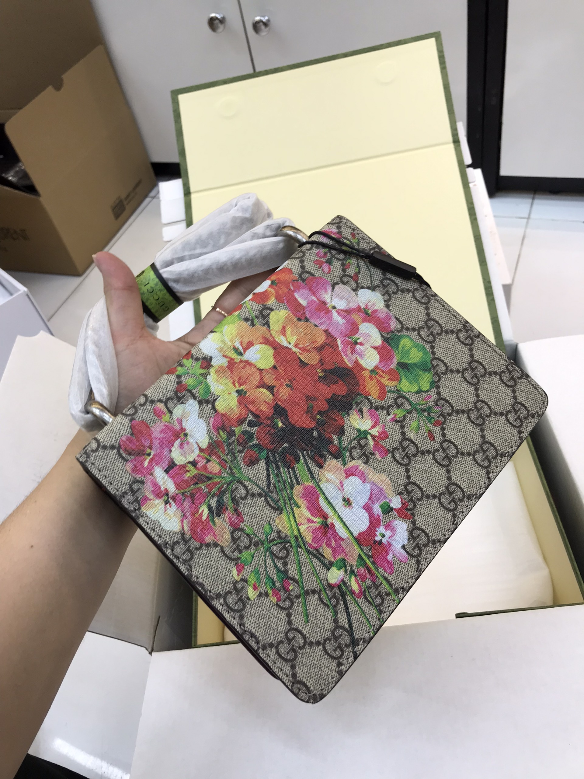 Túi Xách Gucci Super Dionysus GG Blooms mini bag Size 20cm
