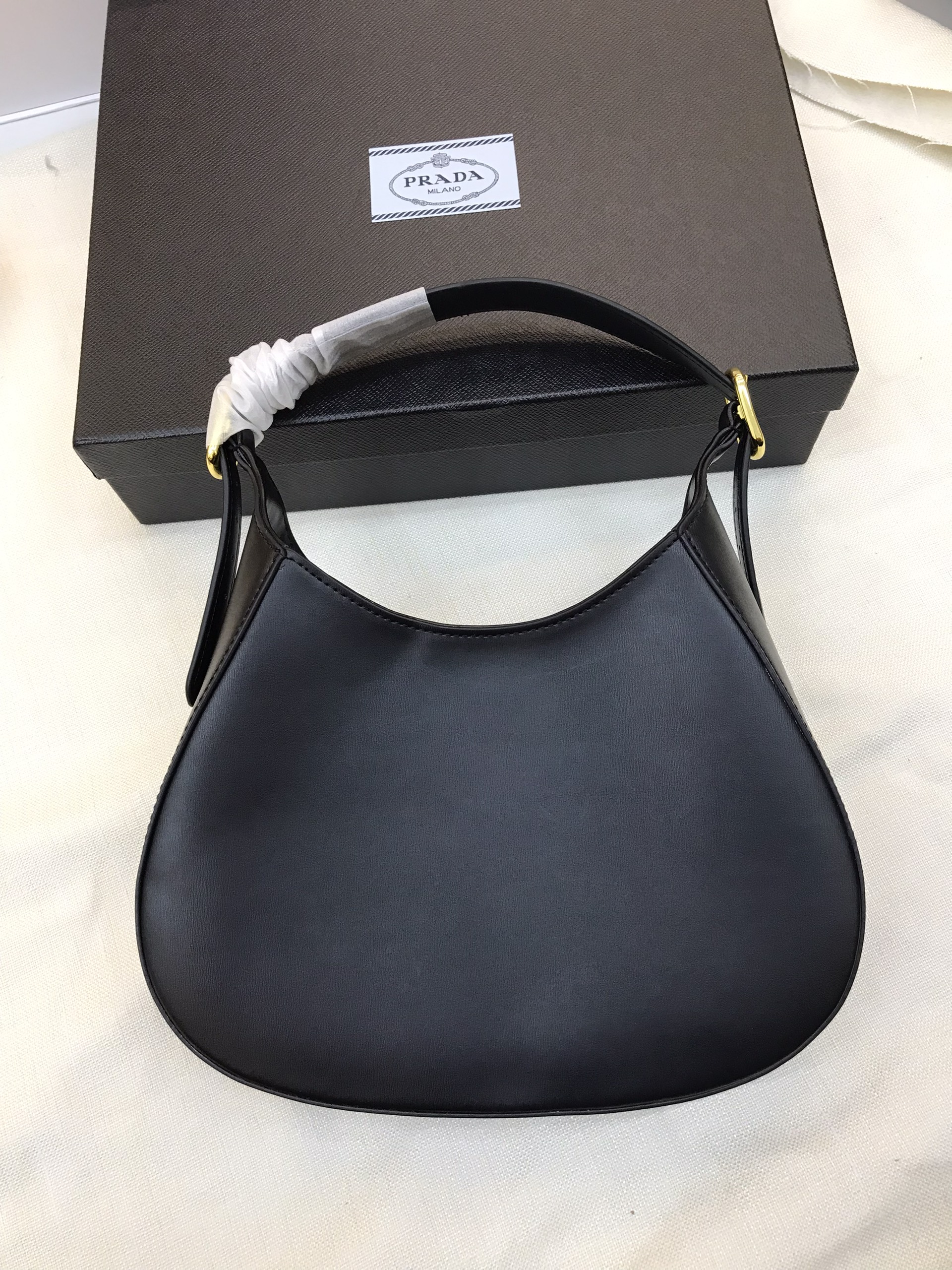 Túi Xách Prada Black Cleo shoulder bag in box calf leather