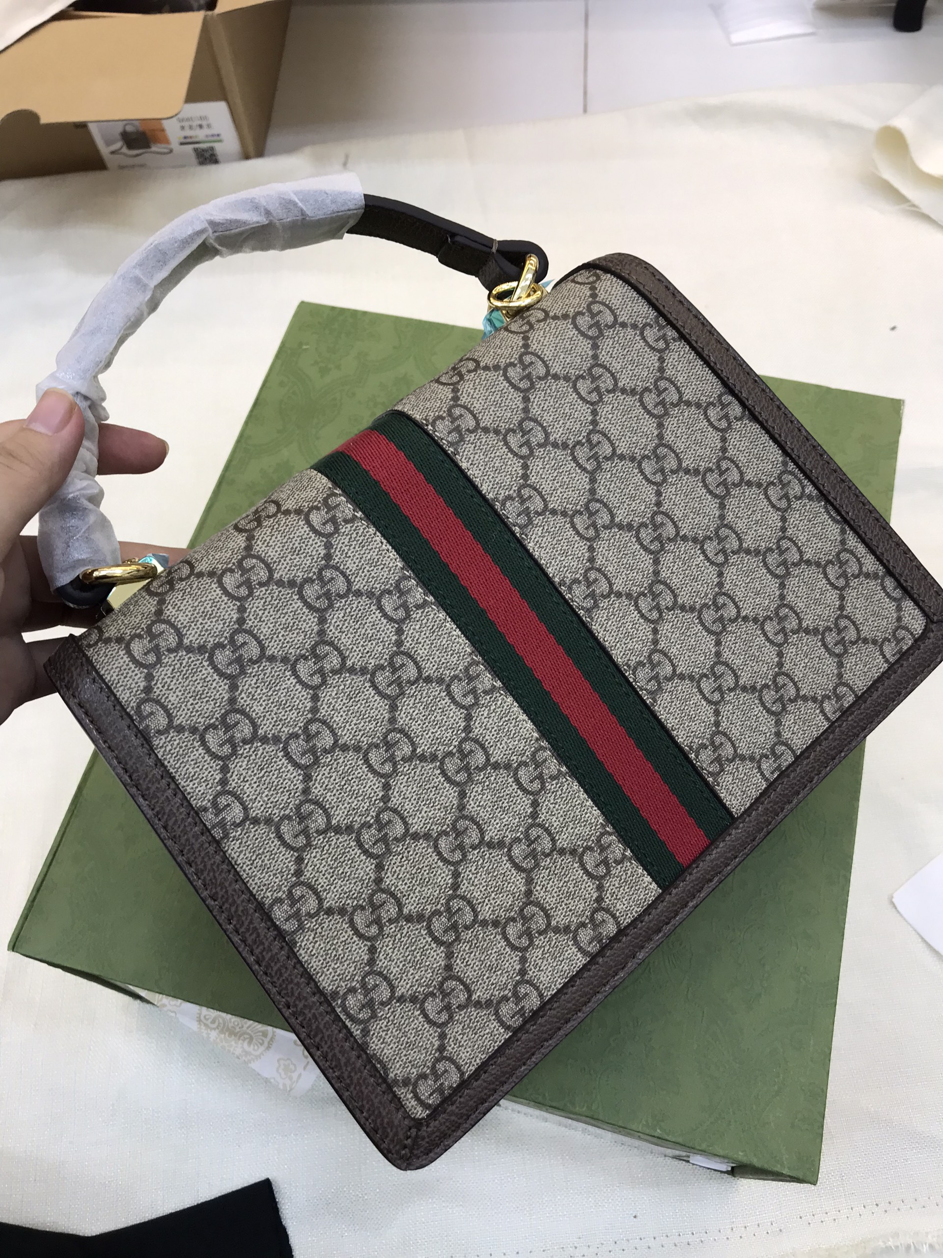 Túi Xách Gucci Super Ophidia Small Top Handle Bag Size 26cm
