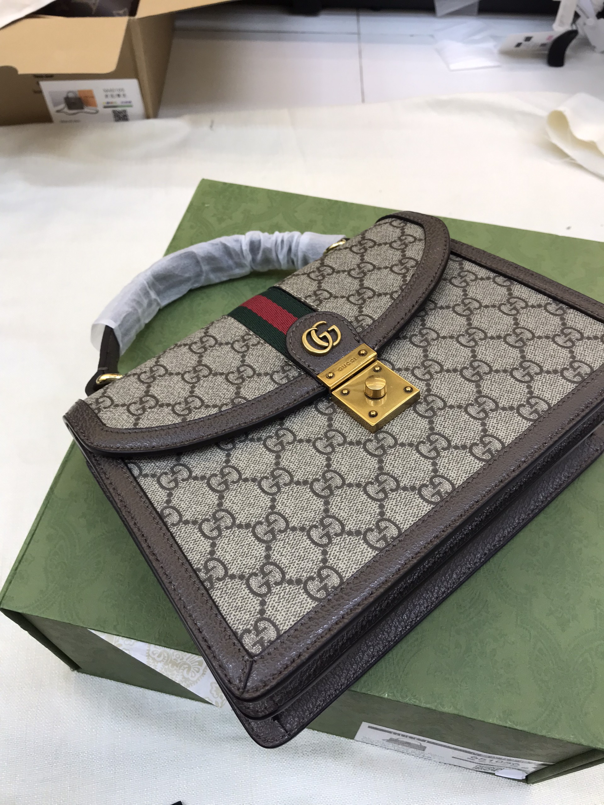 Túi Xách Gucci Super Ophidia Small Top Handle Bag Size 26cm