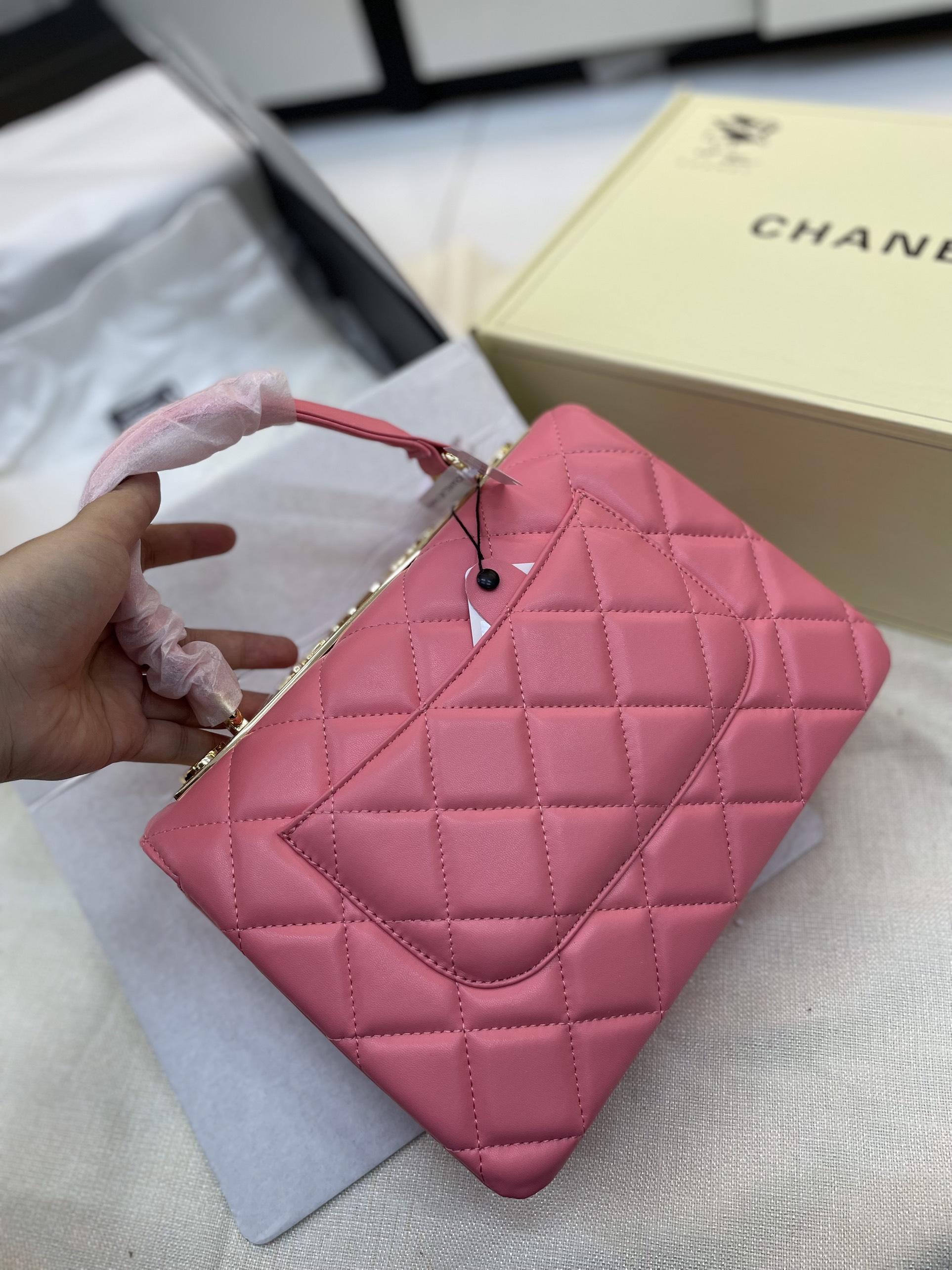 Túi Xách Chanel Super Small Trendy CC Flap Bag Màu Hồng