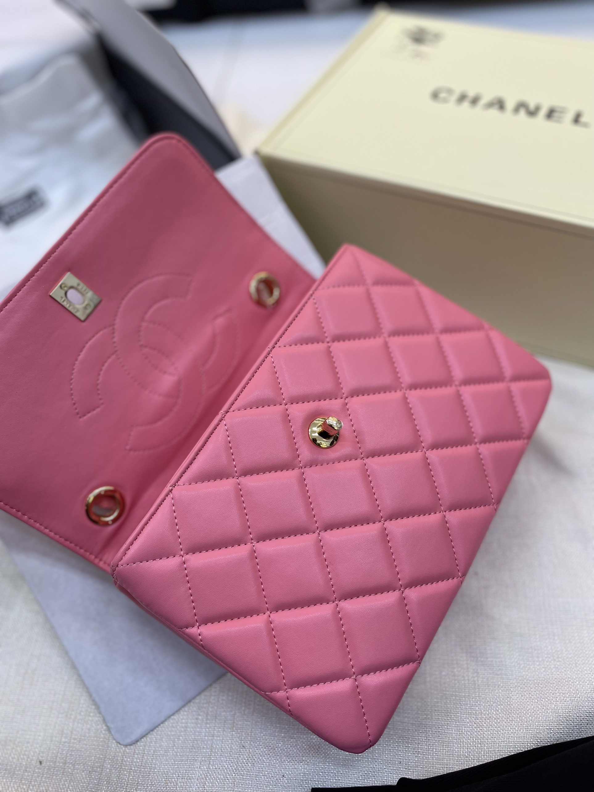 Túi Xách Chanel Super Small Trendy CC Flap Bag Màu Hồng