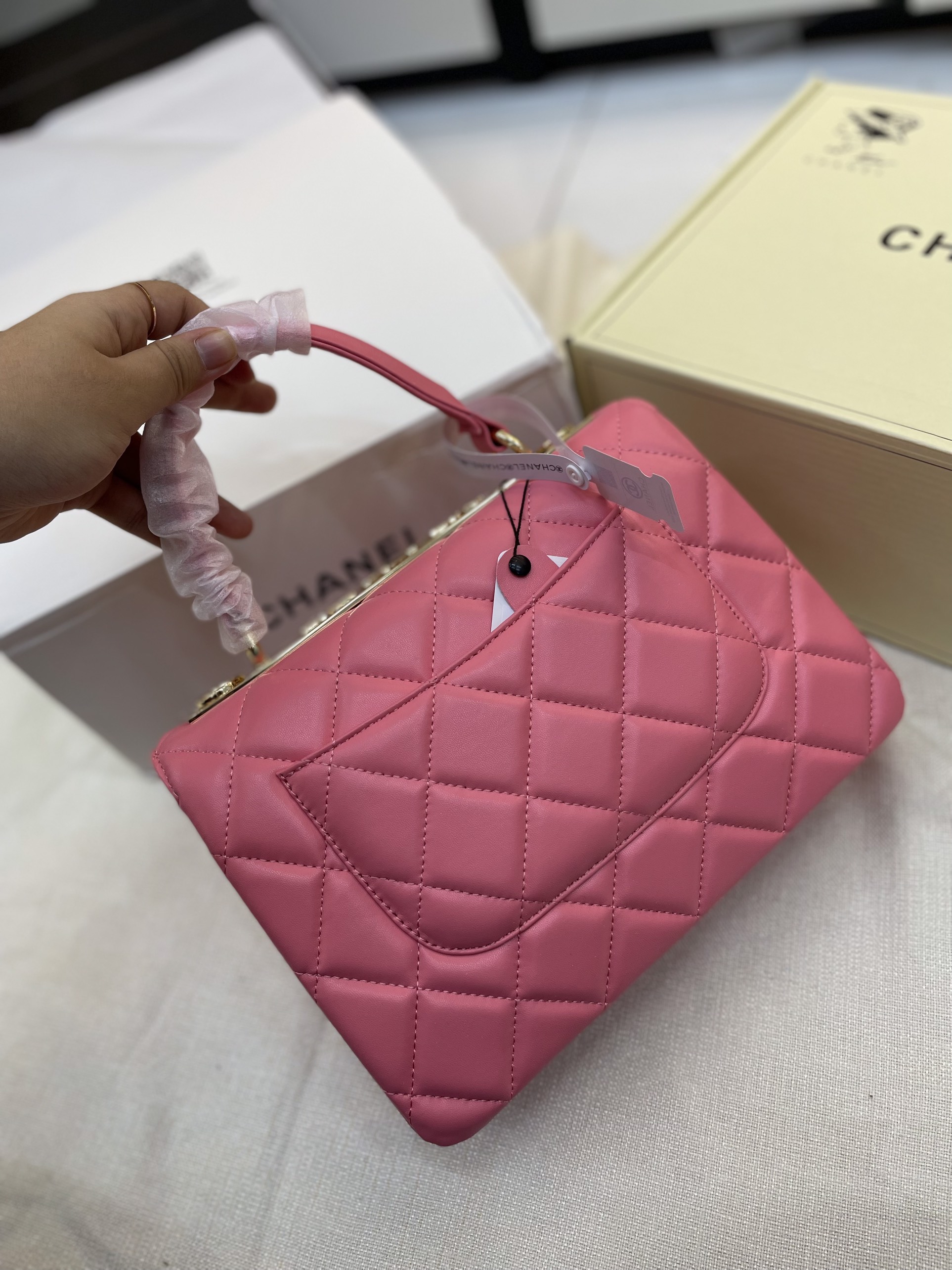 Túi Xách Chanel Super Small Trendy CC Flap Bag Màu Hồng