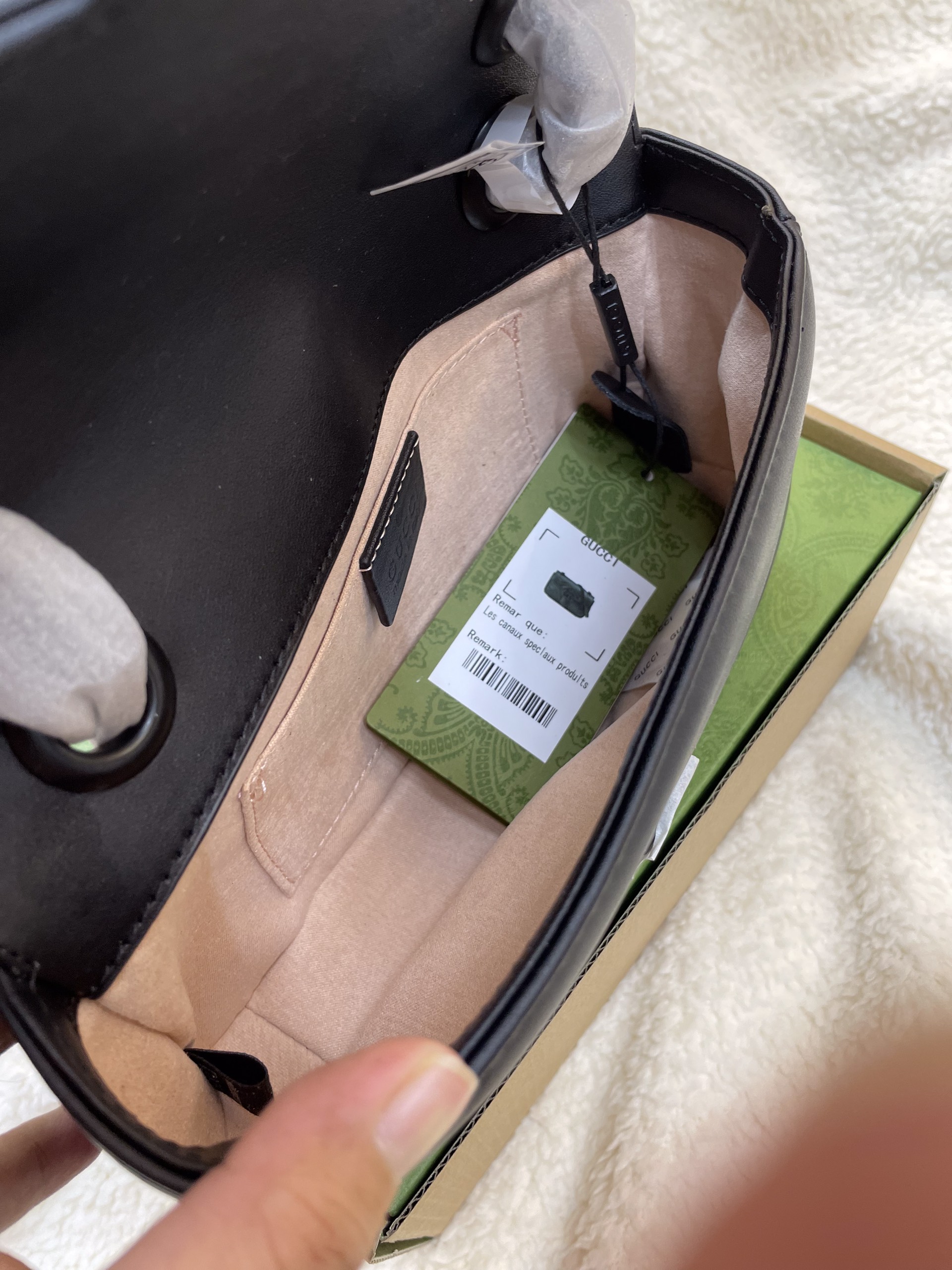Túi Xách Gucci Super GG Marmont matelassé mini bag Màu Đen