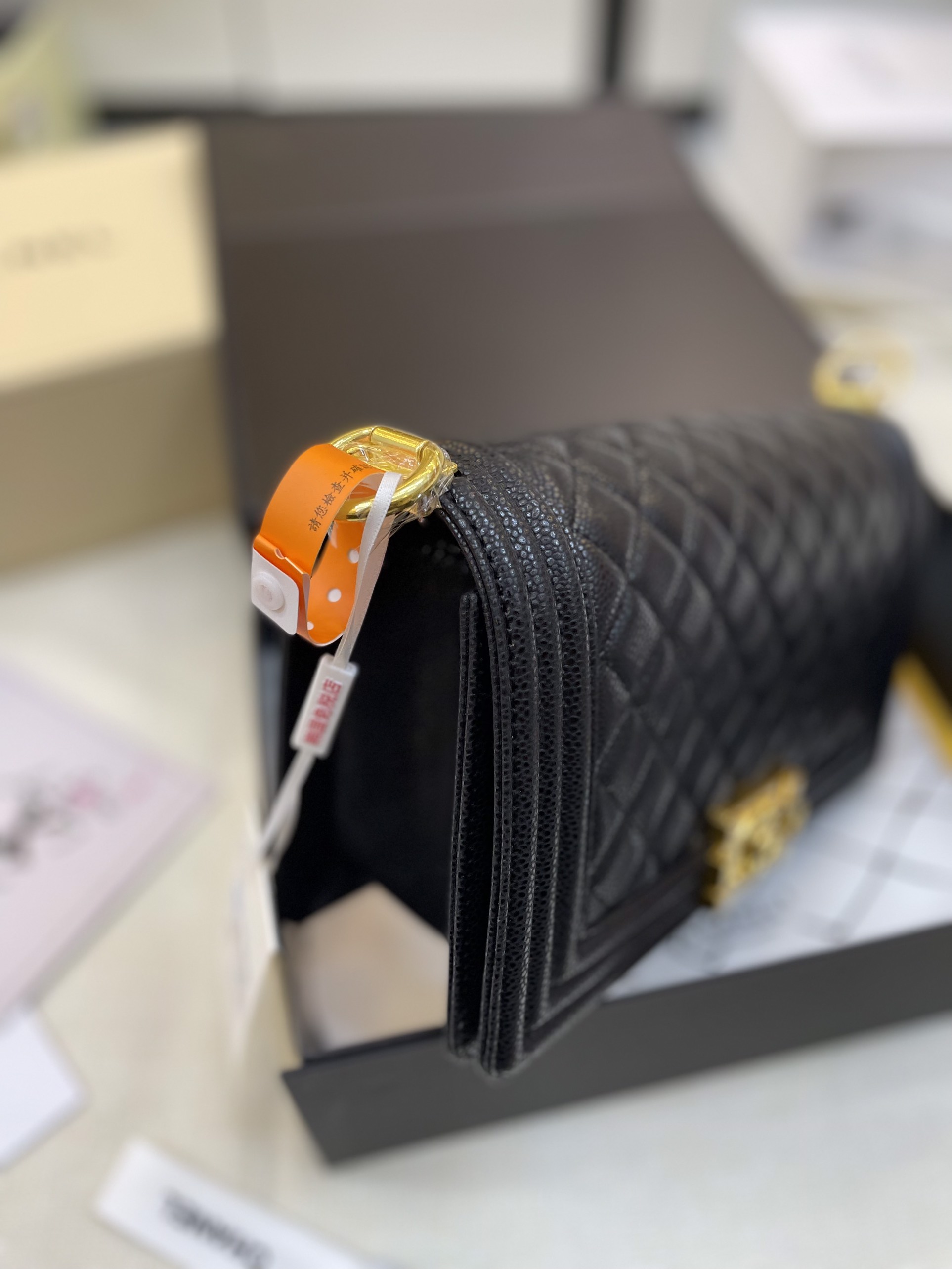 Túi Xách Chanel Super Caviar Boy Bag With Gold Hardware Medium Size 25cm