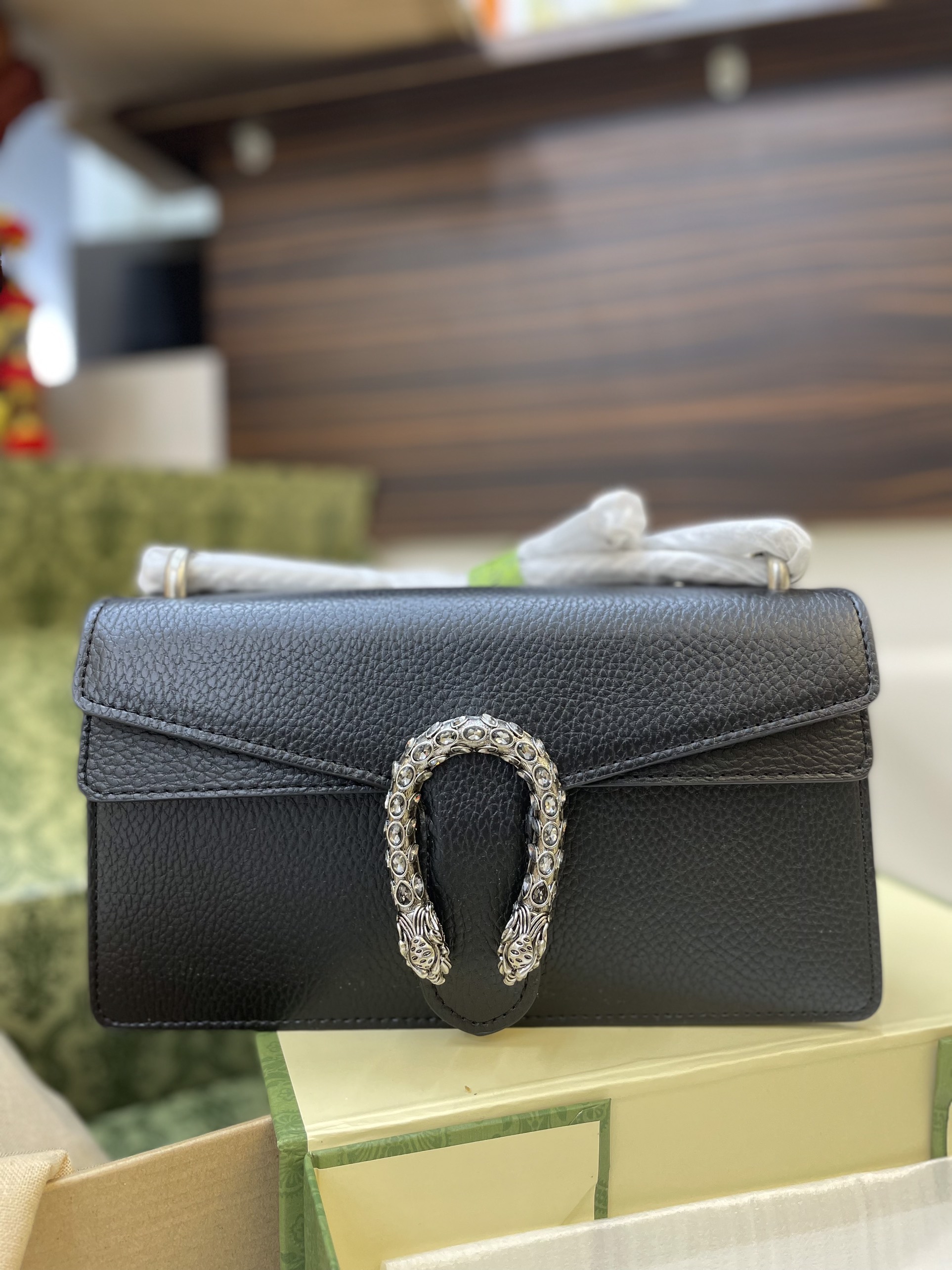 Túi Xách Gucci Super Dionysus small shoulder bag Màu Đen