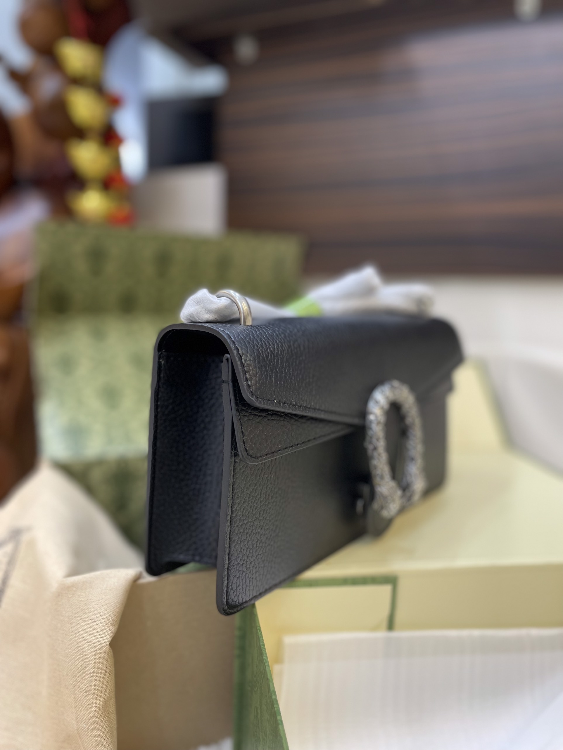 Túi Xách Gucci Super Dionysus small shoulder bag Màu Đen