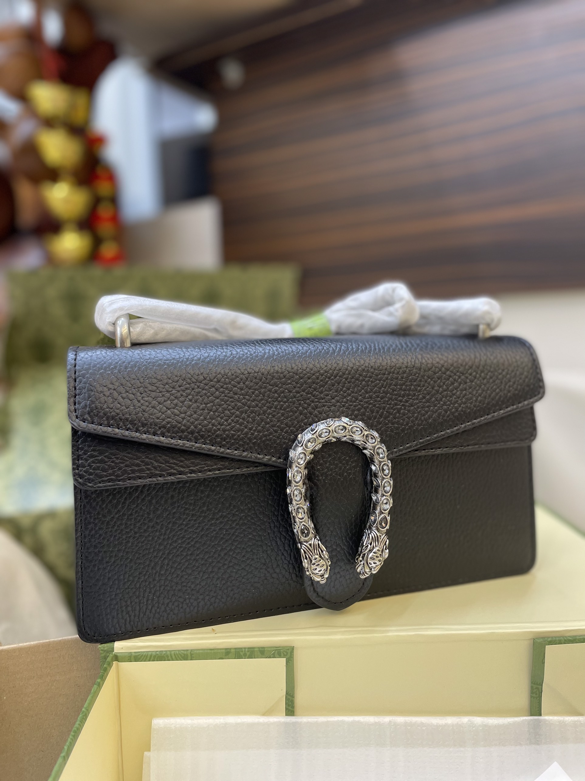 Túi Xách Gucci Super Dionysus small shoulder bag Màu Đen