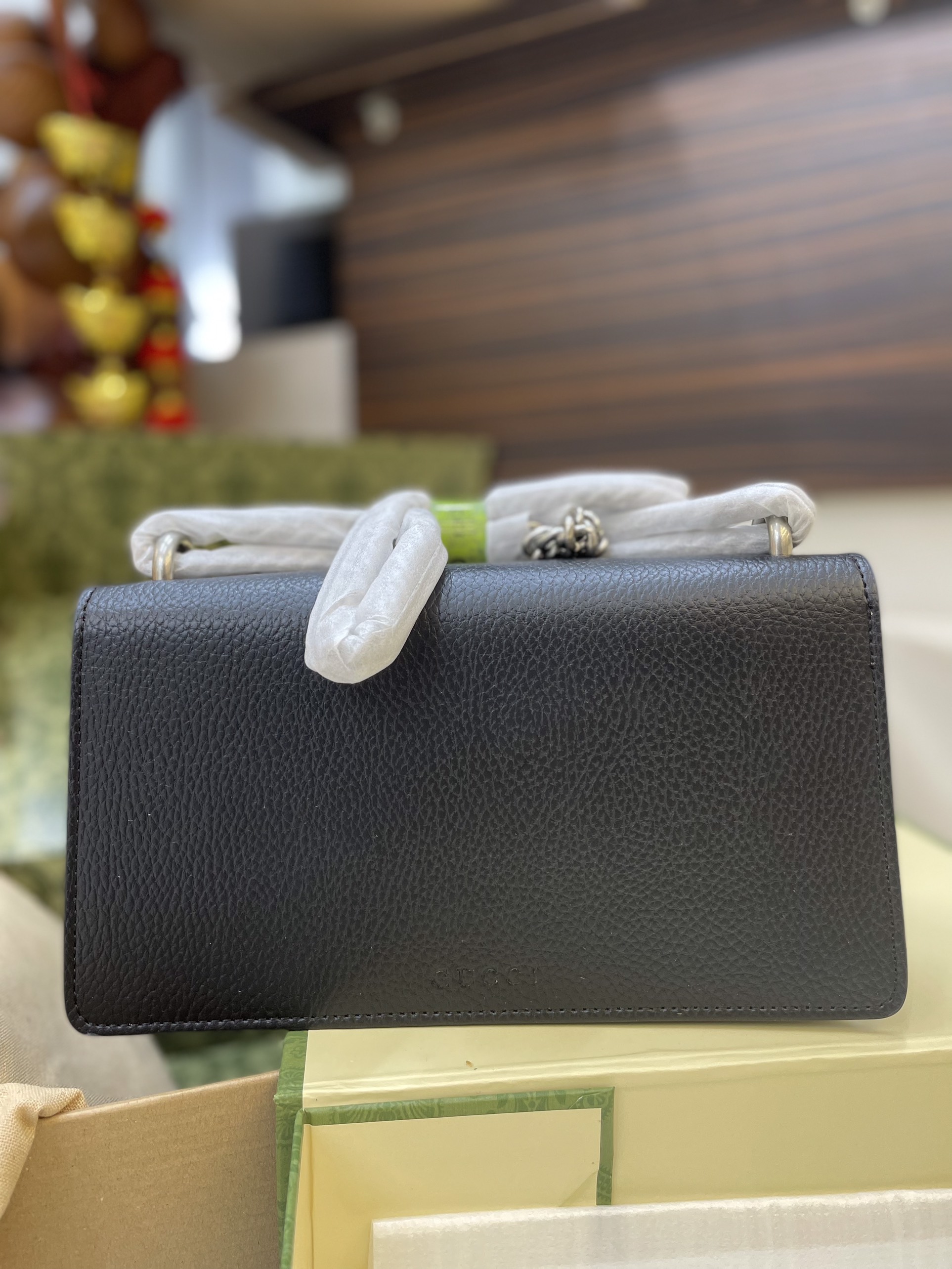 Túi Xách Gucci Super Dionysus small shoulder bag Màu Đen