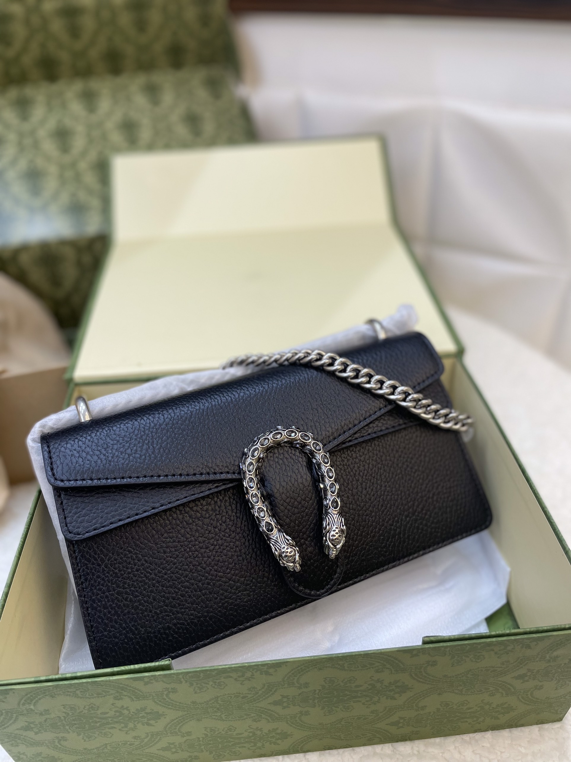 Túi Xách Gucci Super Dionysus small shoulder bag Màu Đen