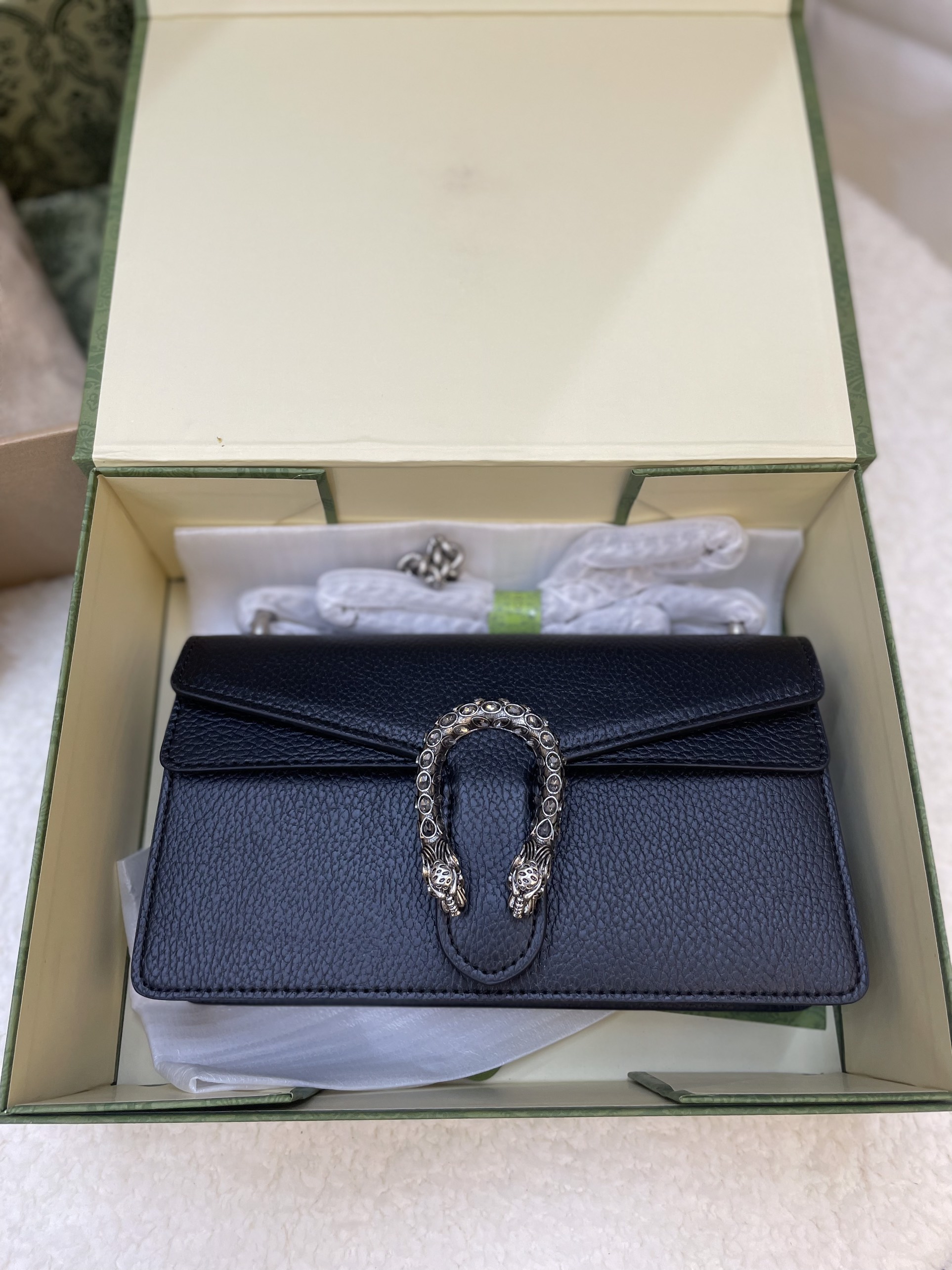 Túi Xách Gucci Super Dionysus small shoulder bag Màu Đen