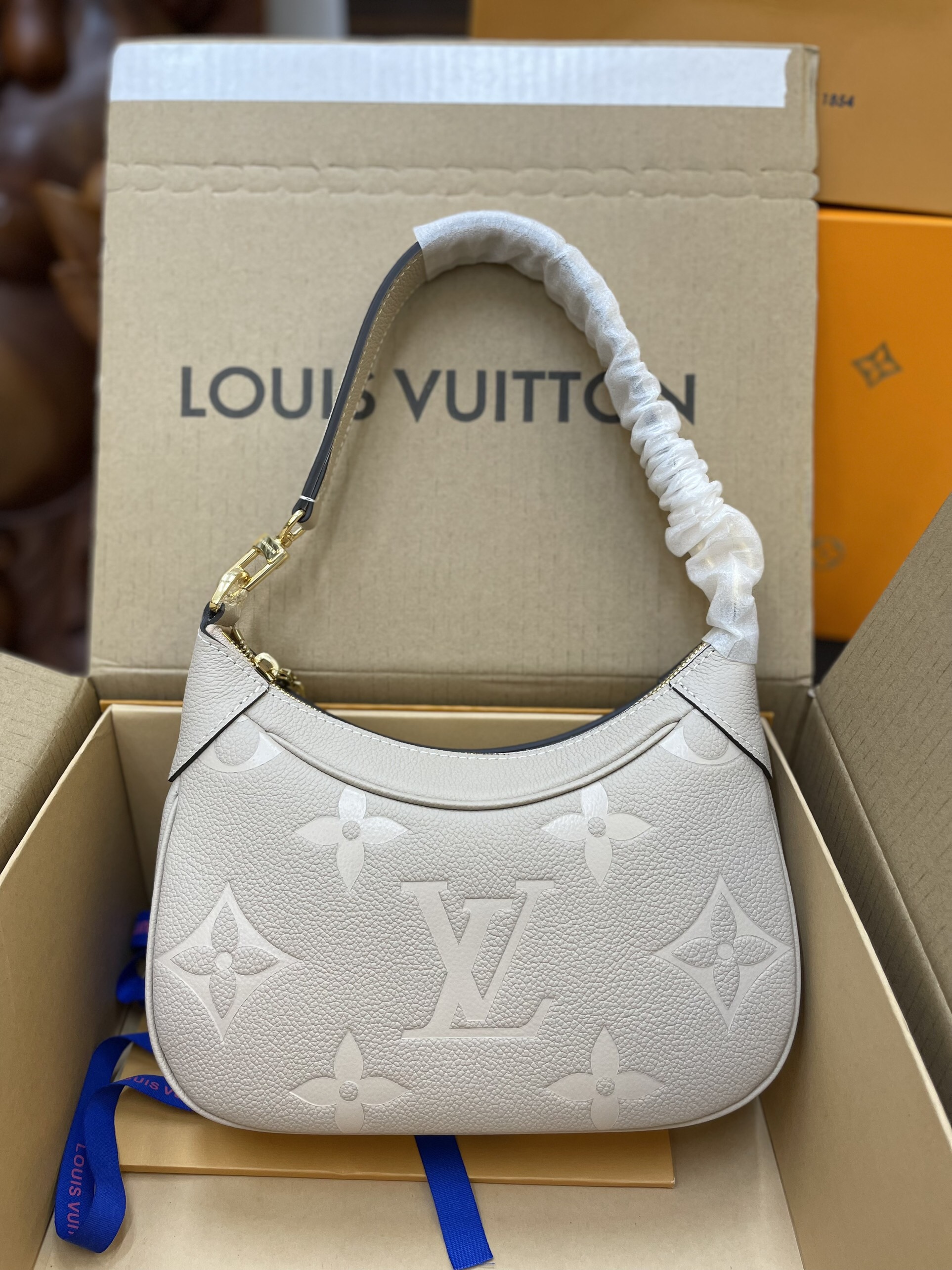 Túi Xách LV Siêu Cấp BAGATELLE Màu Trắng