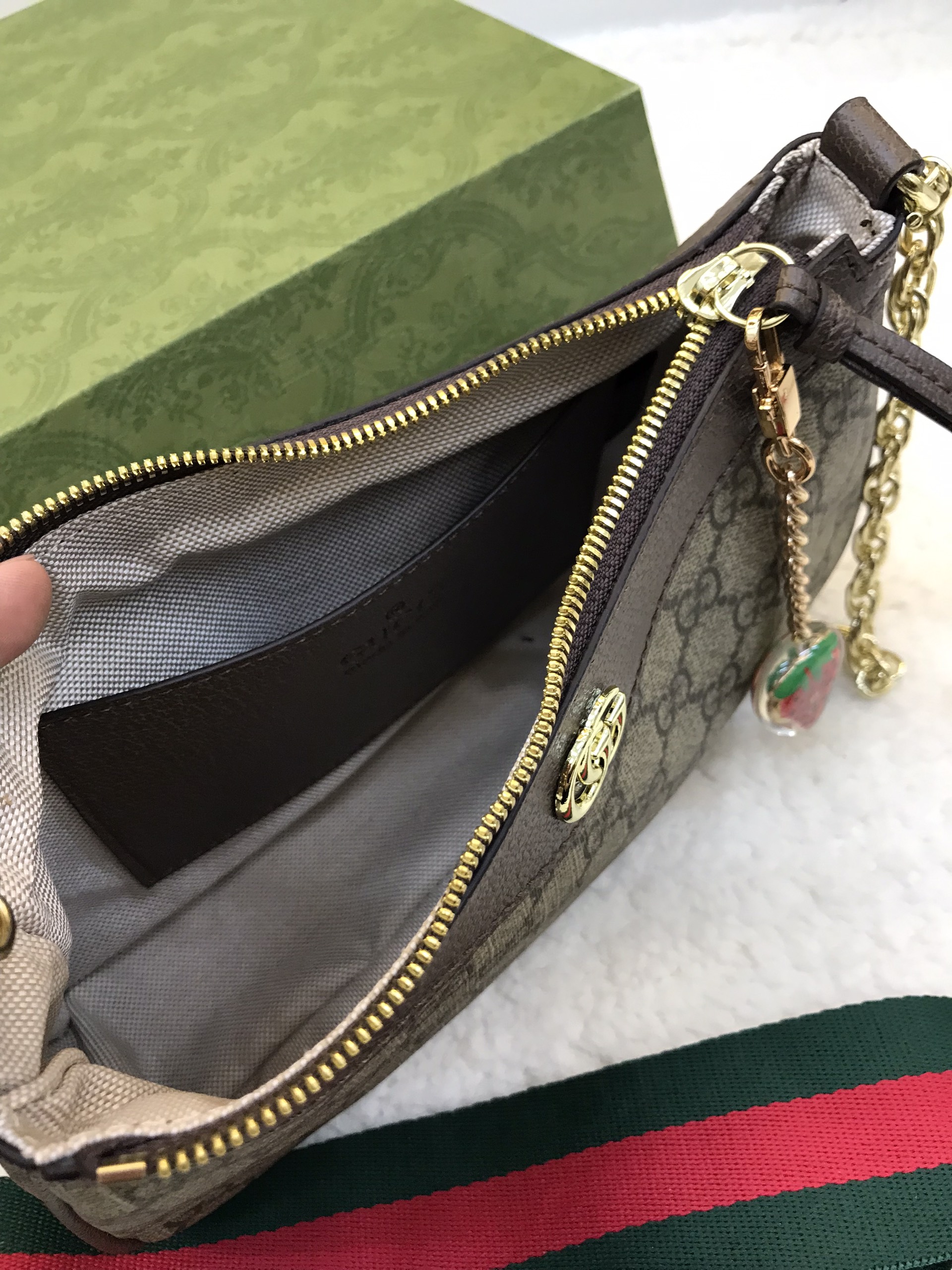 Túi xách Gucci Ophidia Super Màu Nâu Kèm Phụ Kiện Size 24cm