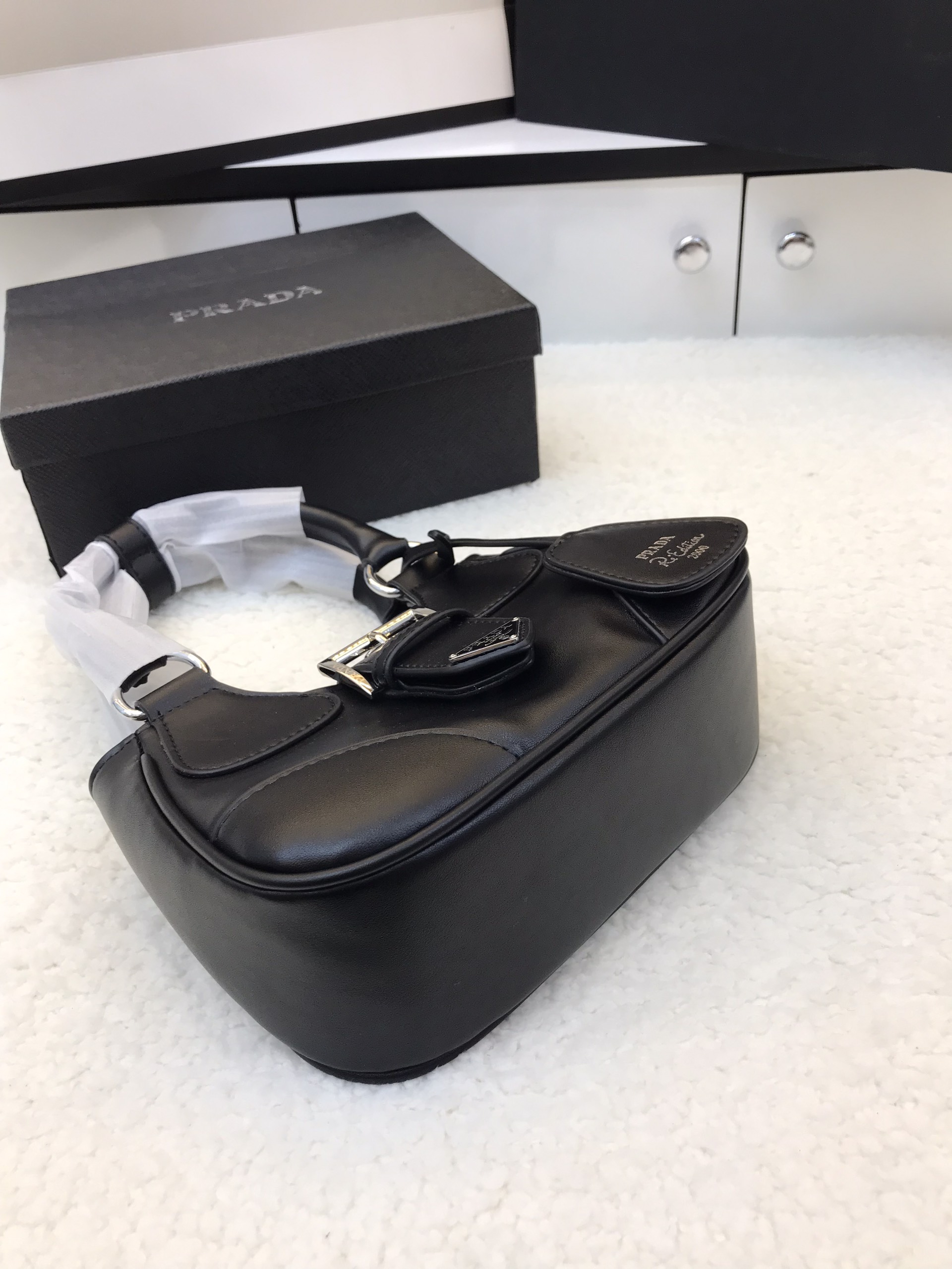 Túi Xách Prada Super Moon Bag Latest Re-nylon Màu Đen