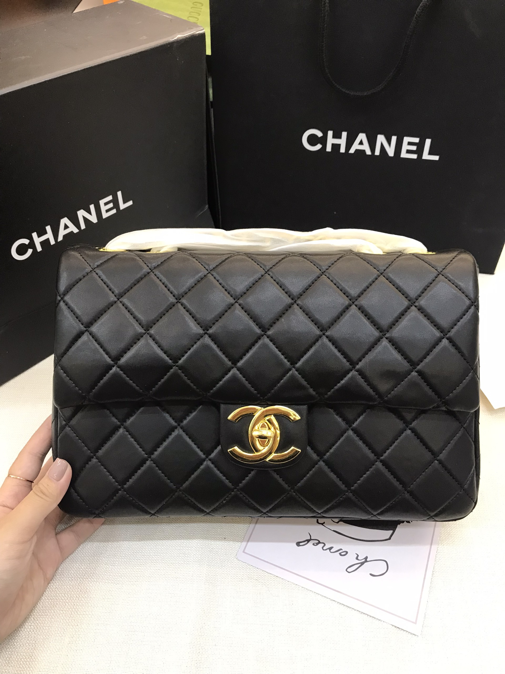 Túi Xách Chanel Classic Super Màu Đen Size 30cm