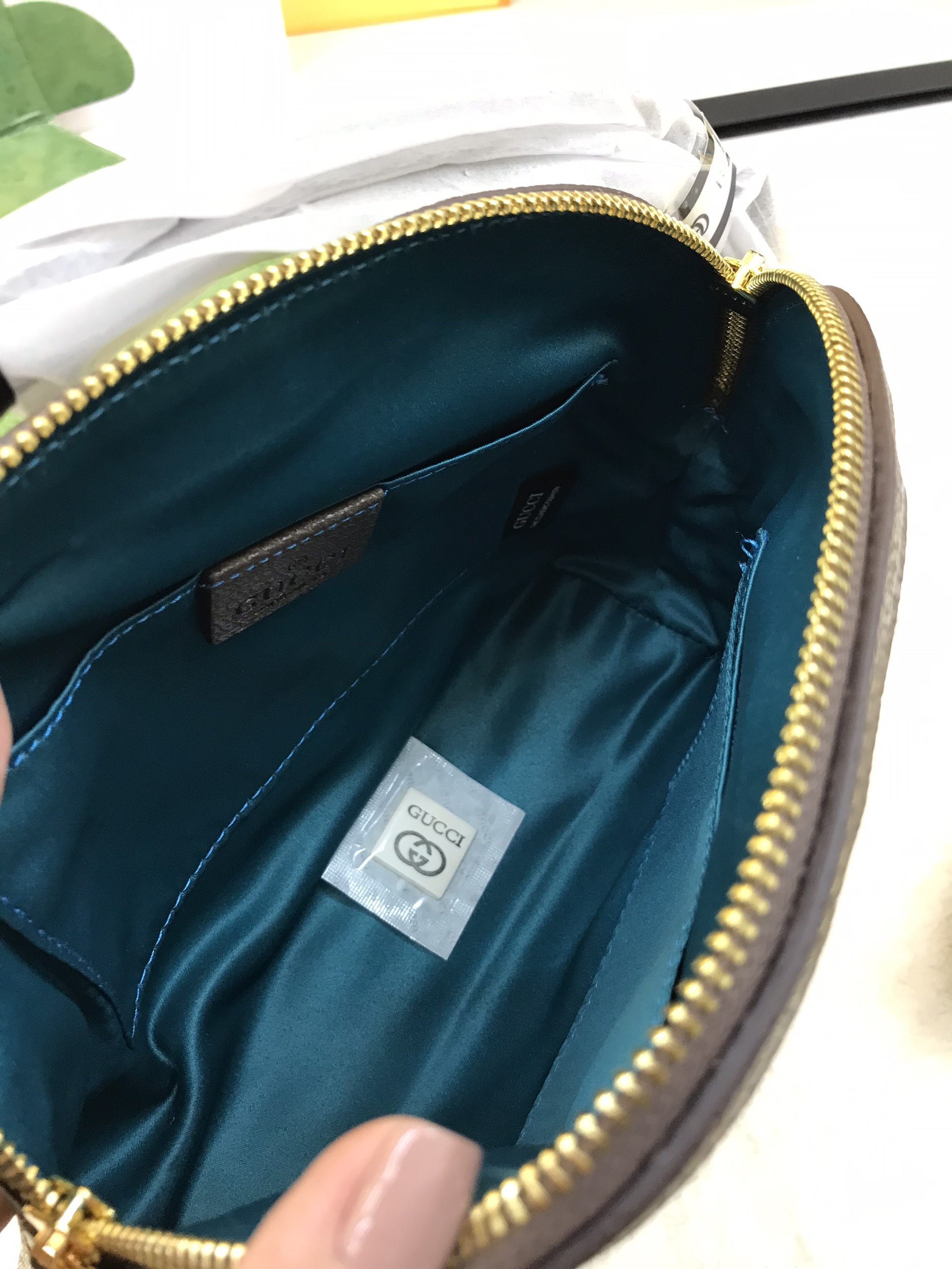 Túi Xách Gucci Super Ophidia Small Bag Size Dây Xanh 26cm