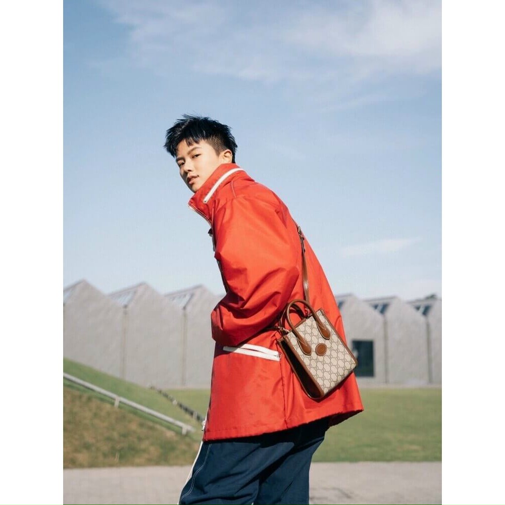 ️️️️️️Túi xách Gucci Tote Super Mini Bag Màu Nâu Size 15*20cm