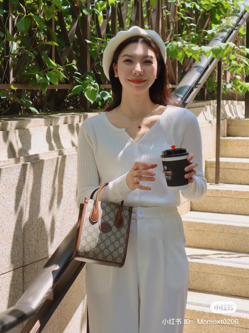 ️️️️️️Túi xách Gucci Tote Super Mini Bag Màu Nâu Size 15*20cm