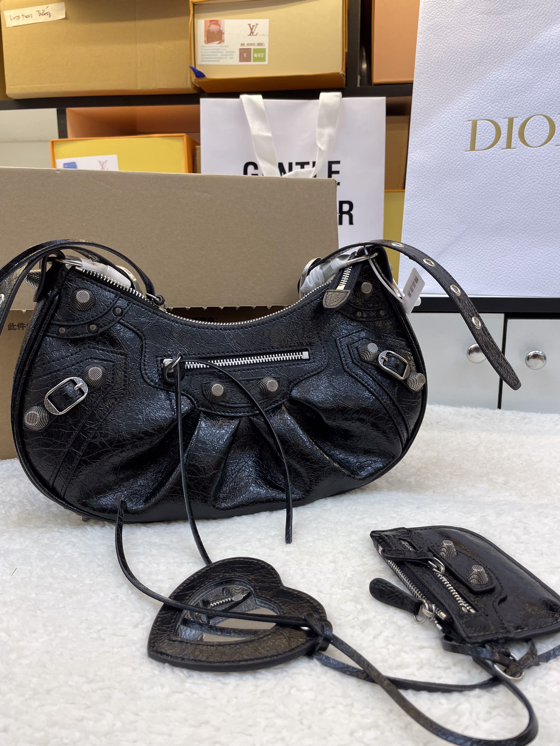 Túi Xách Balenciaga Super Màu Đen Bóng  Size 33cm