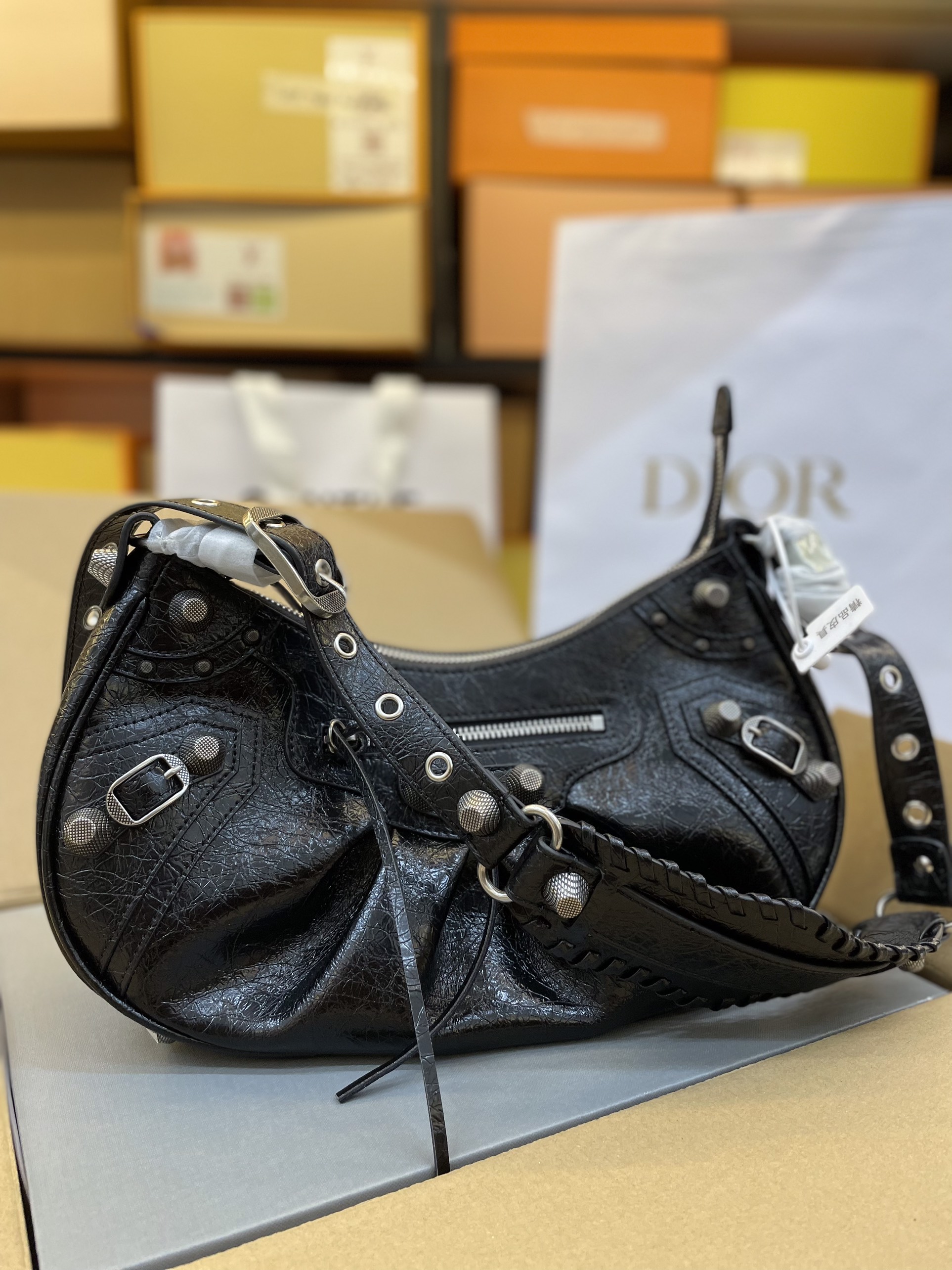 Túi Xách Balenciaga Super Màu Đen Bóng  Size 33cm