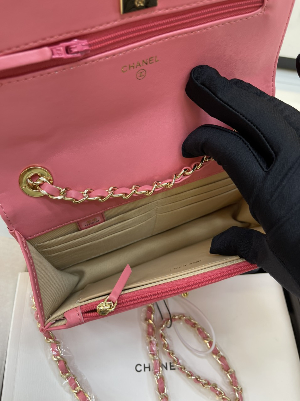 Túi Xách Chanel Super Woc Thẻ Vàng Hồng Khóa Vàng Size 19cm