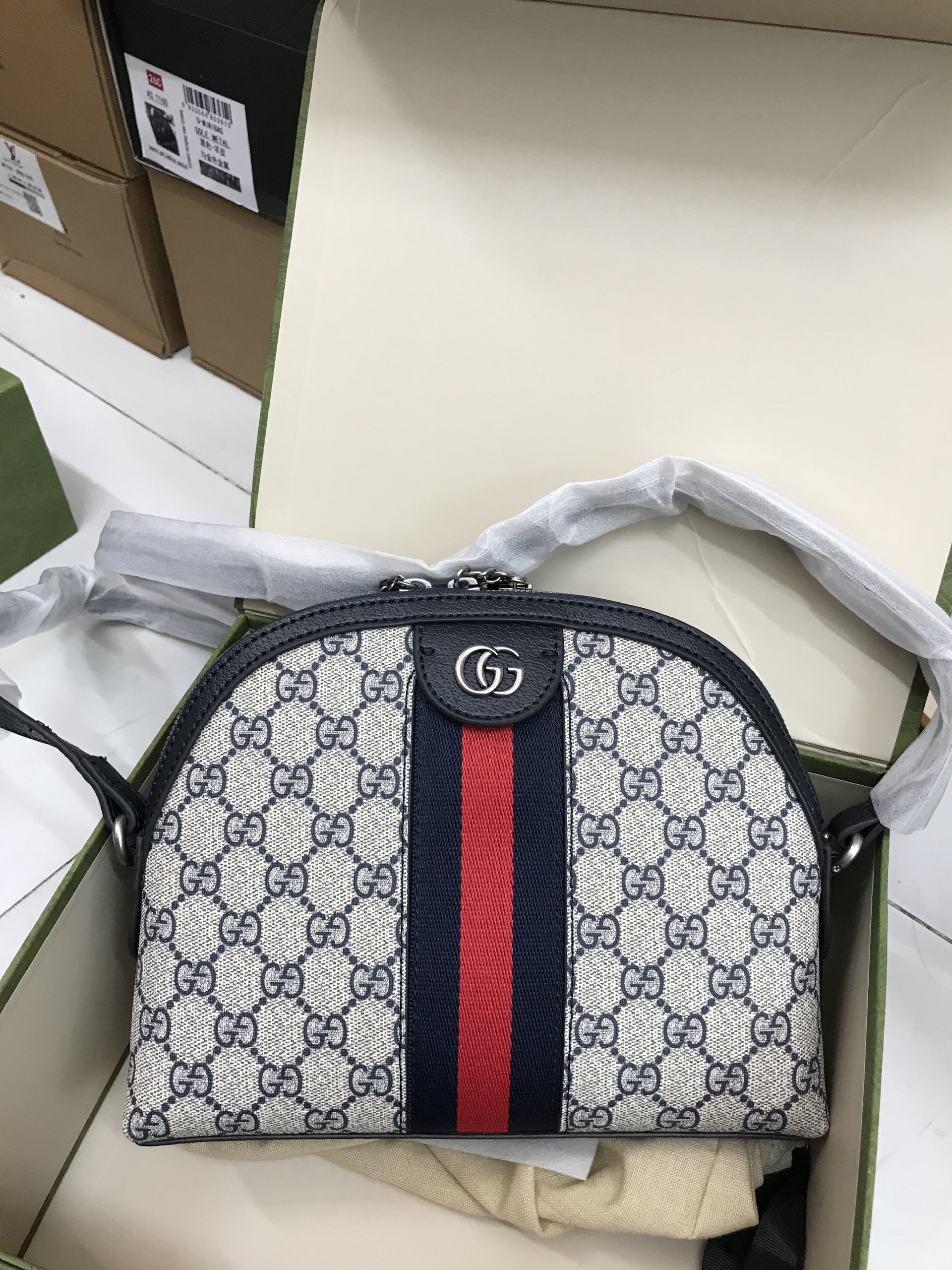 Túi Xách Gucci Super Ophidia Small Bag Size Dây Đen 26cm