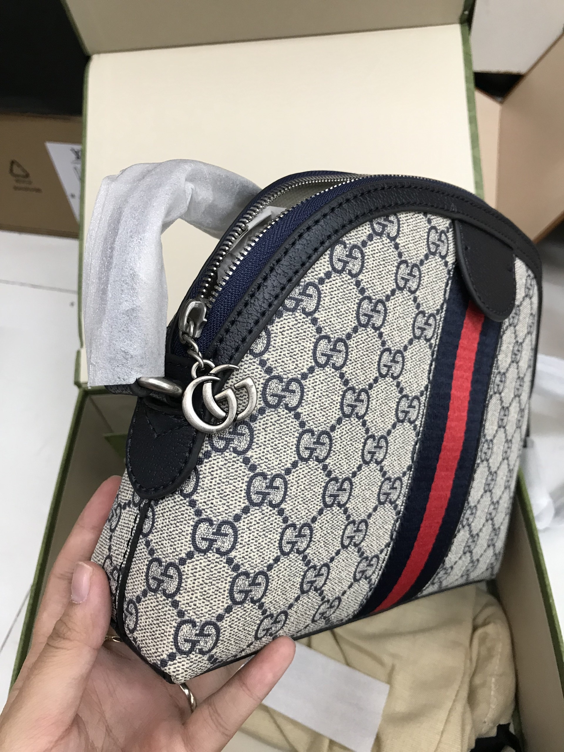 Túi Xách Gucci Super Ophidia Small Bag Size Dây Đen 26cm