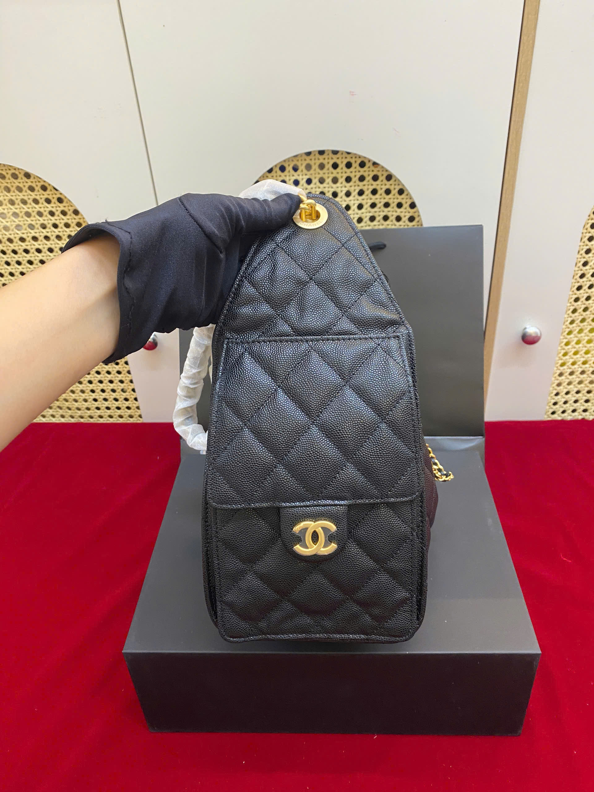 Túi Xách Chanel 25C Màu Đen Siêu Vip Size 30cm