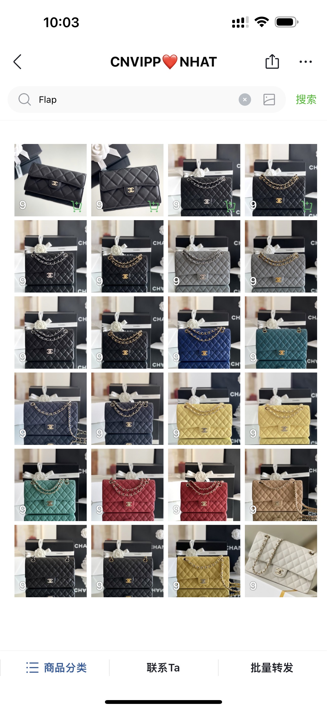 Bảng Màu Túi Chanel Classic Flap Vip