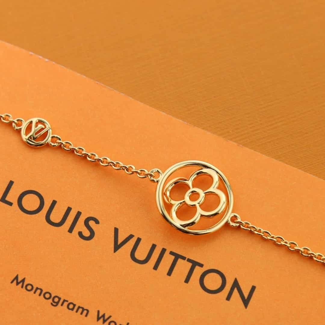 Vòng Tay Louis Vuitton Mạ Vàng Siêu Cấp Hình Tròn TWIGGY