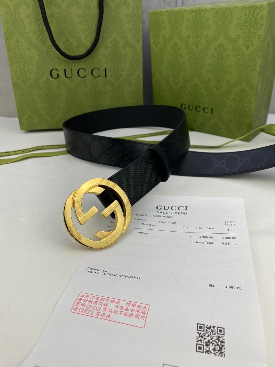 Tổng Hợp Thắt Lưng Gucci Siêu Cấp GG Belt With Double G Buckle Bản 4cm