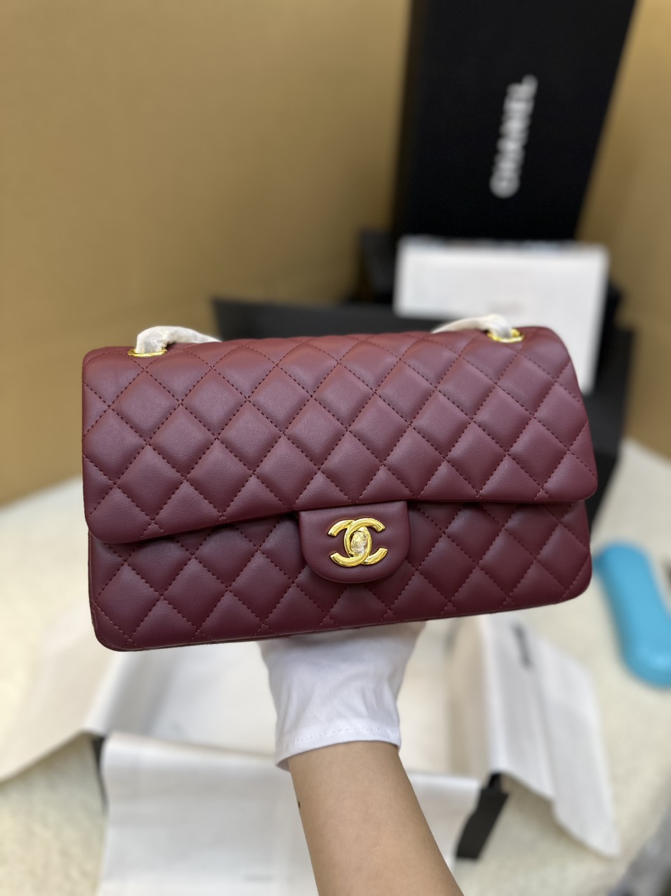 Túi Xách Chanel Classic Flap Đỏ Size 25cm