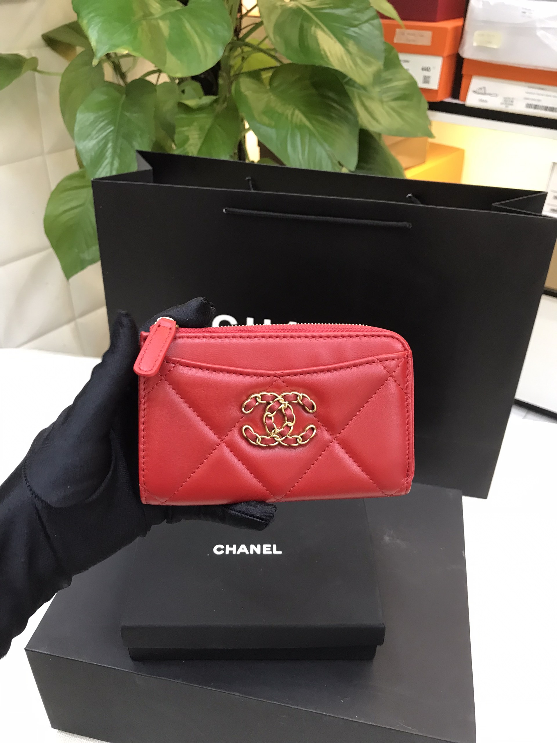 Ví Chanel Siêu Cấp Màu Đỏ Size 13.5cm